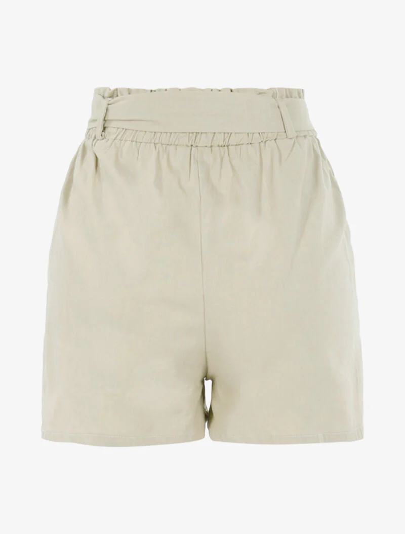 Korte uni canvas effect - beige - Image 3