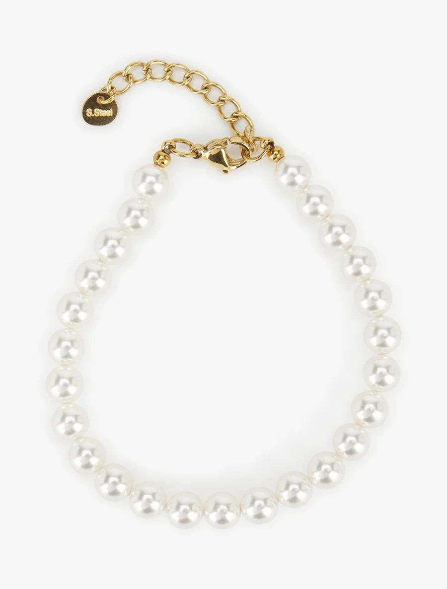 Kralenarmband - Goud/wit - Image 2