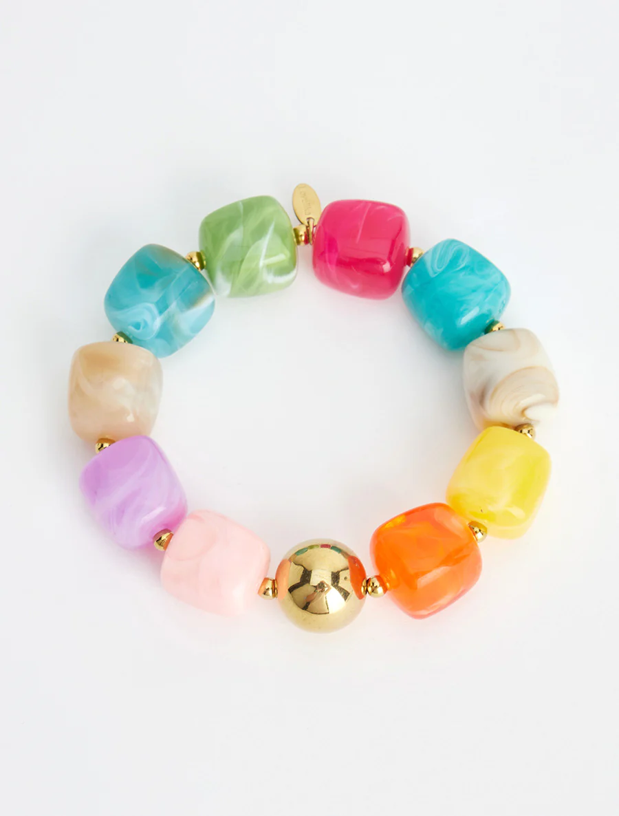 Kralenarmband van hars en metaal - Meervoudig - Image 2
