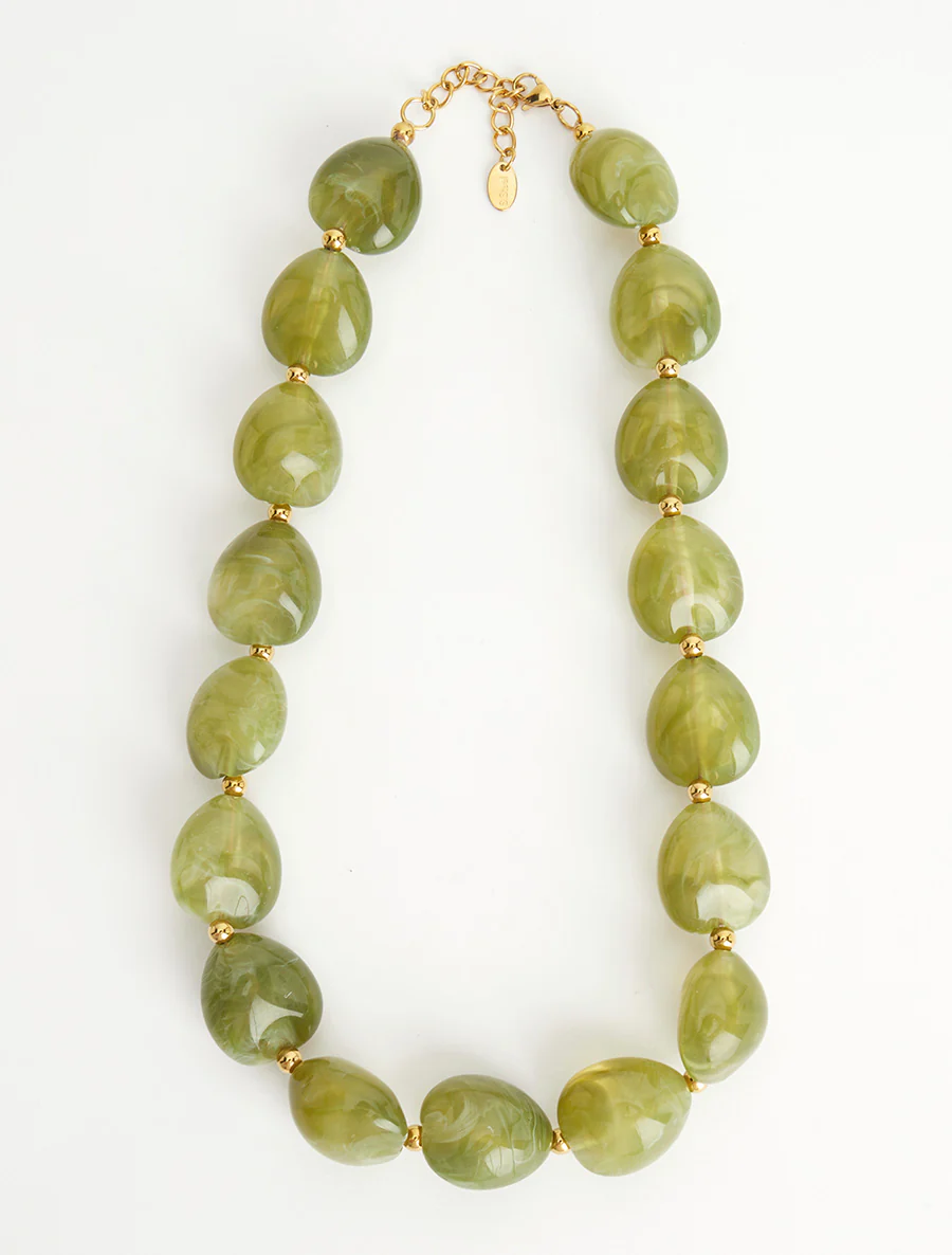Kralenketting van hars - Groen - Image 2