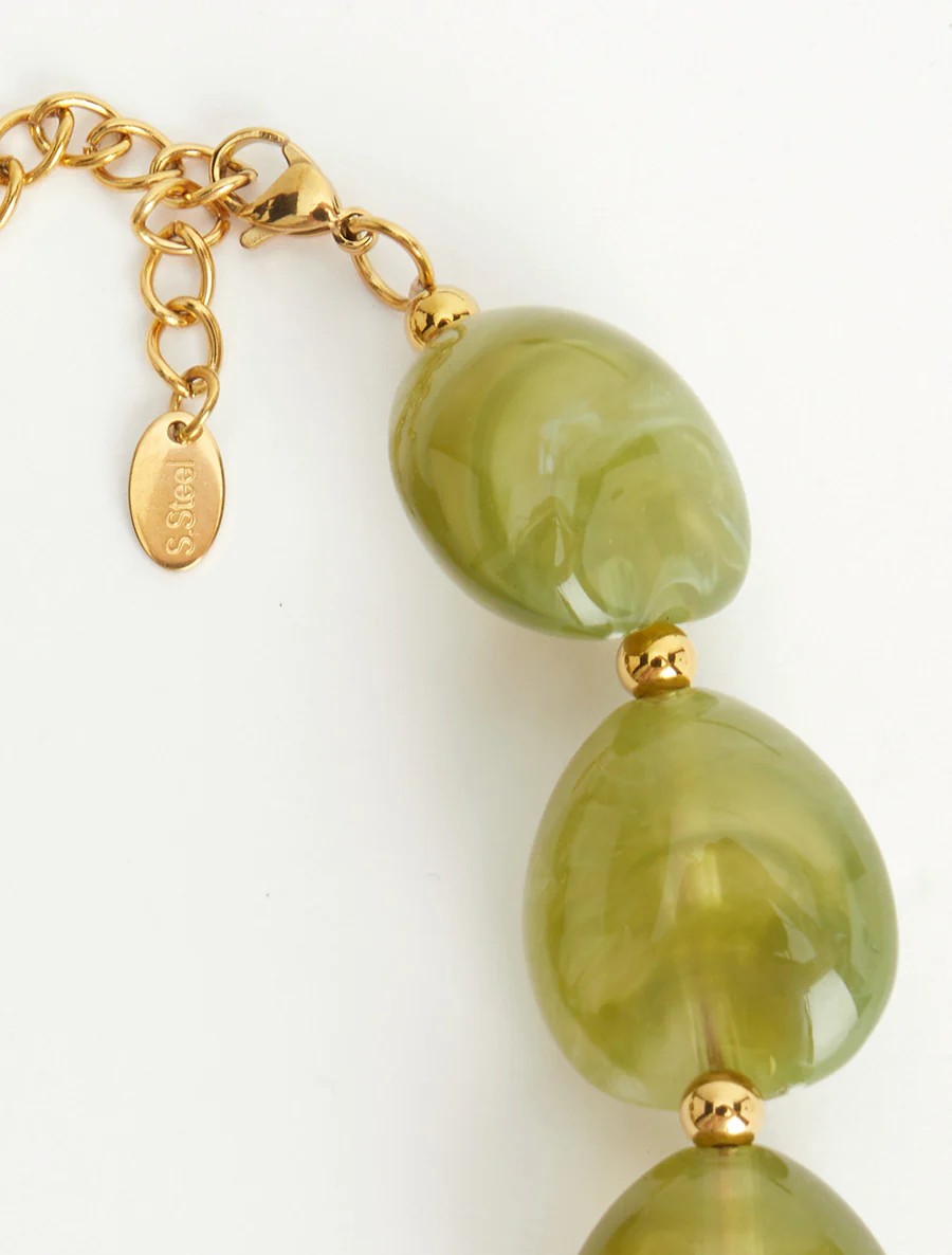 Kralenketting van hars - Groen - Image 3