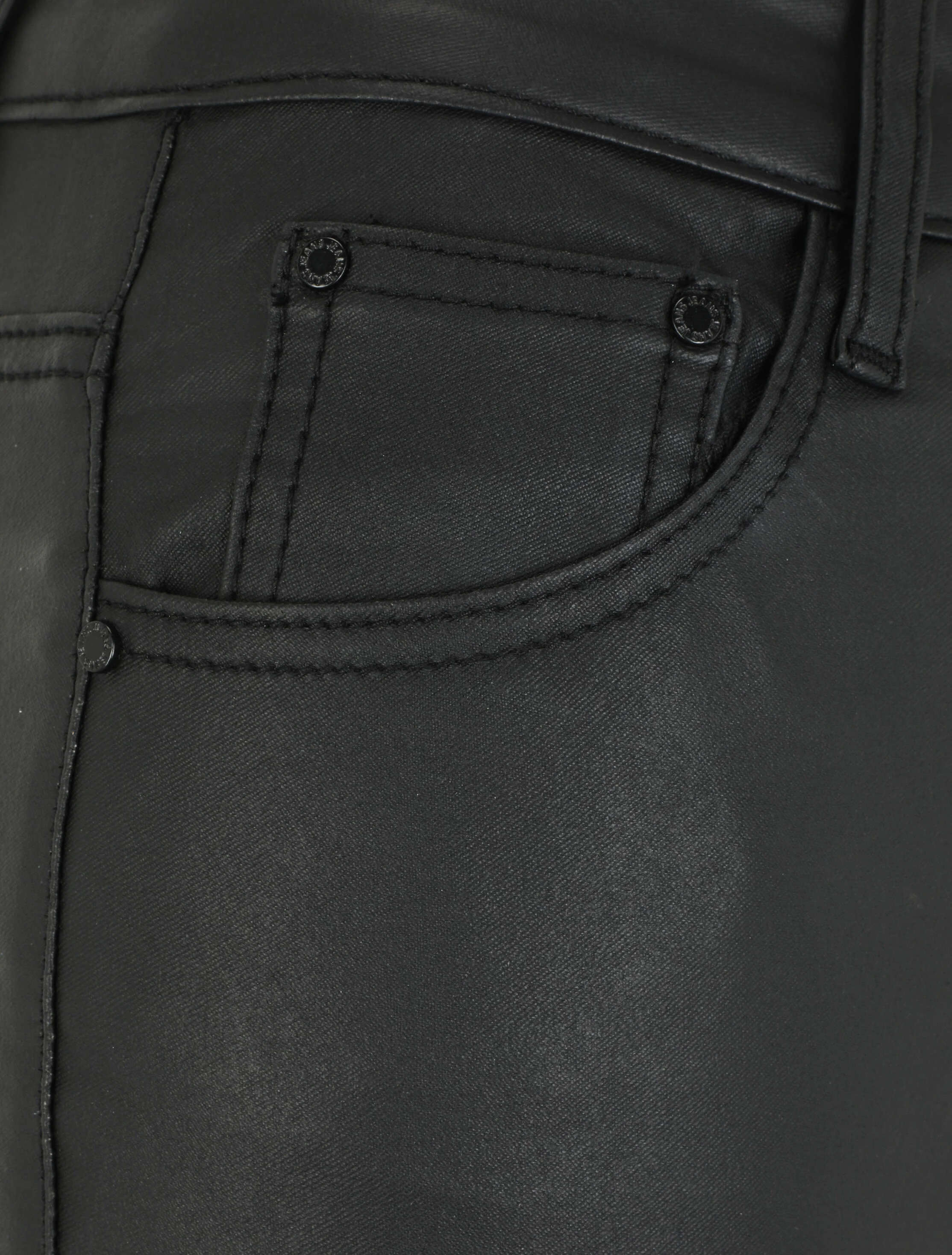 Kunstleren broek met wijd uitlopende pijpen - Zwart - Image 3