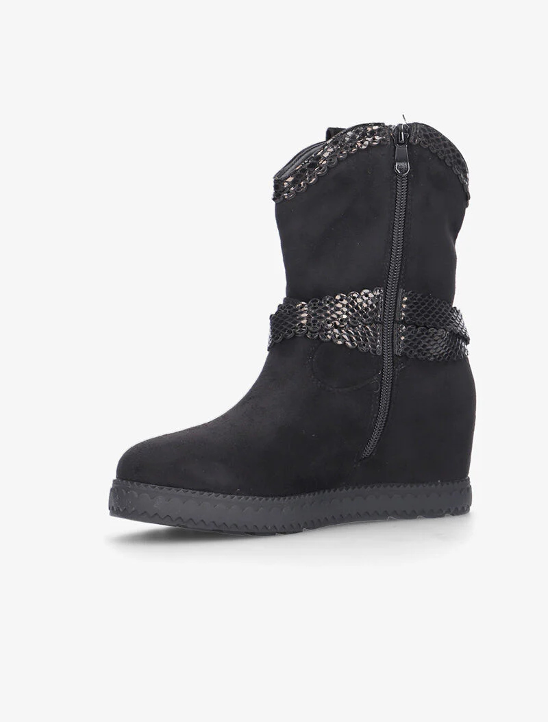 Sleehakken met python details - zwart - Image 3