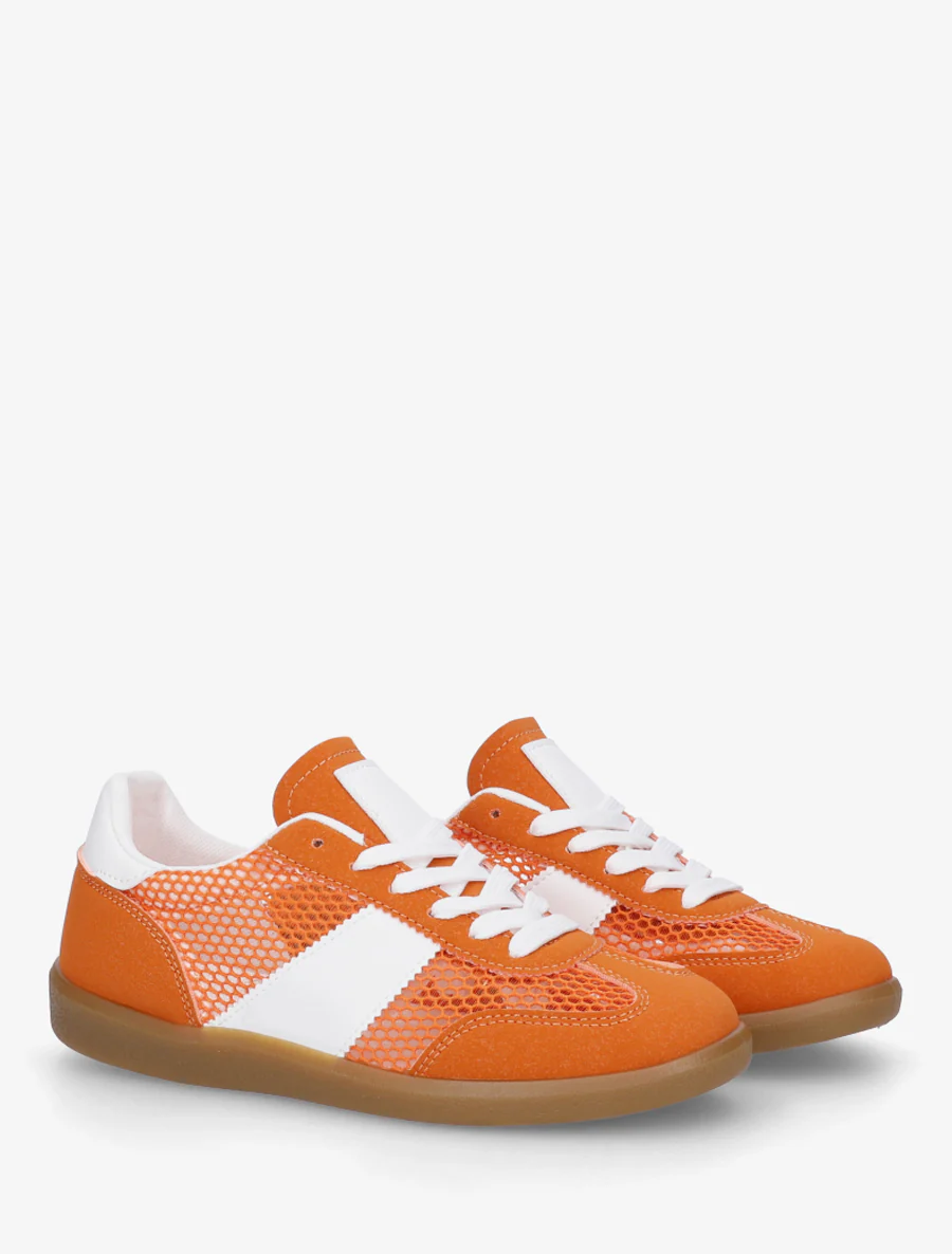 Lage geperforeerde sneakers - Oranje - Image 4