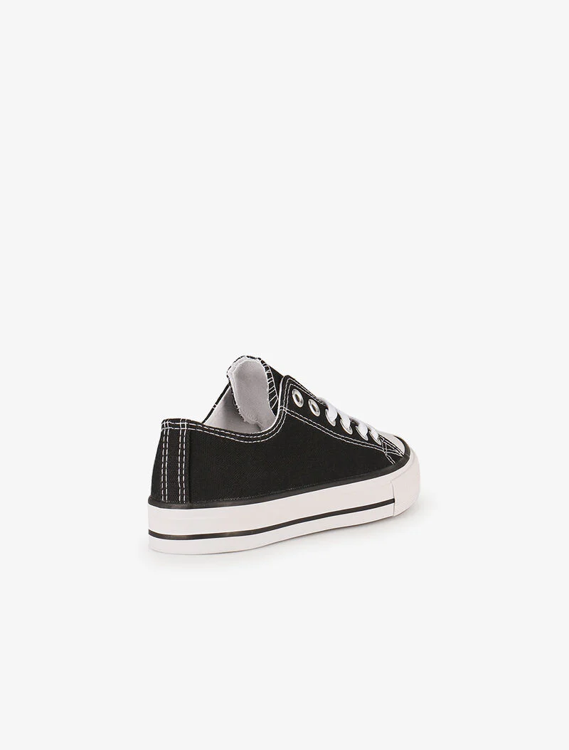 Lage tennisschoenen effen - zwart - Image 5