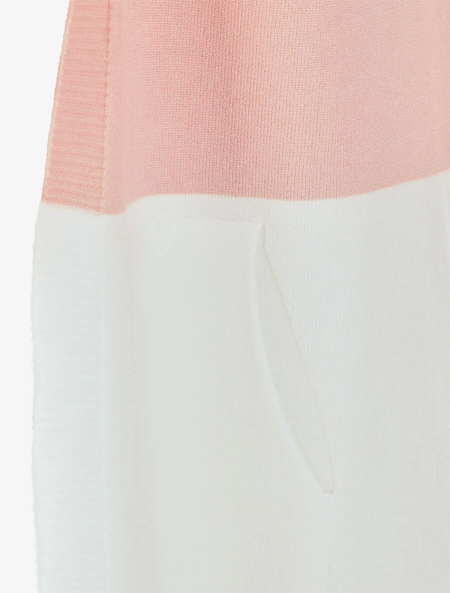 Lang gestreept vest met capuchon - Grijs - Image 3