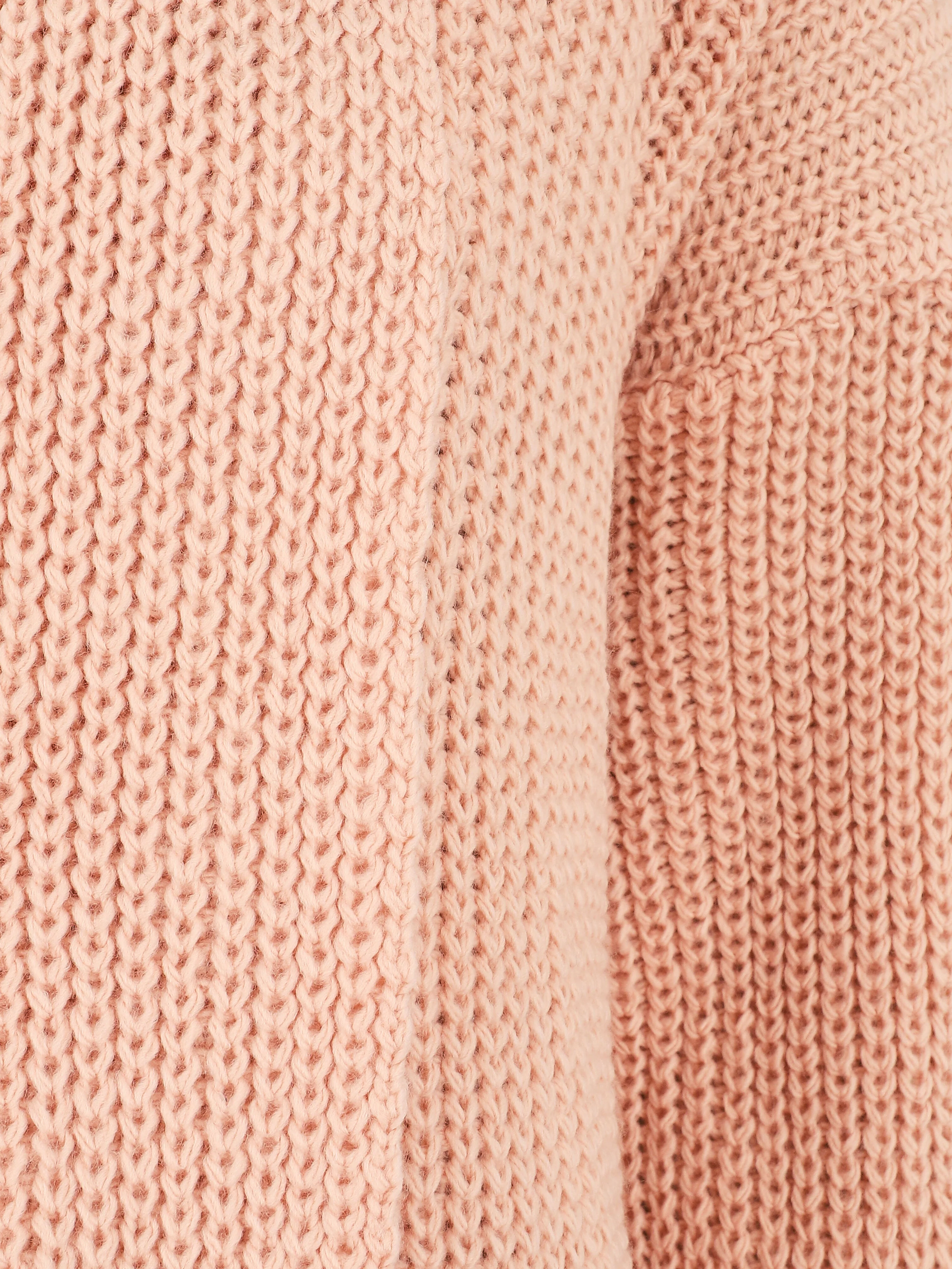 Lang open vest met flapkraag - Roze - Image 3