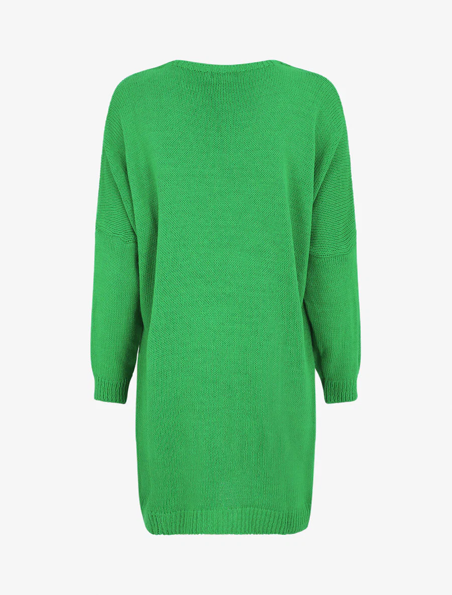 Lang open vest met vleermuismouwen - Groen - Image 2