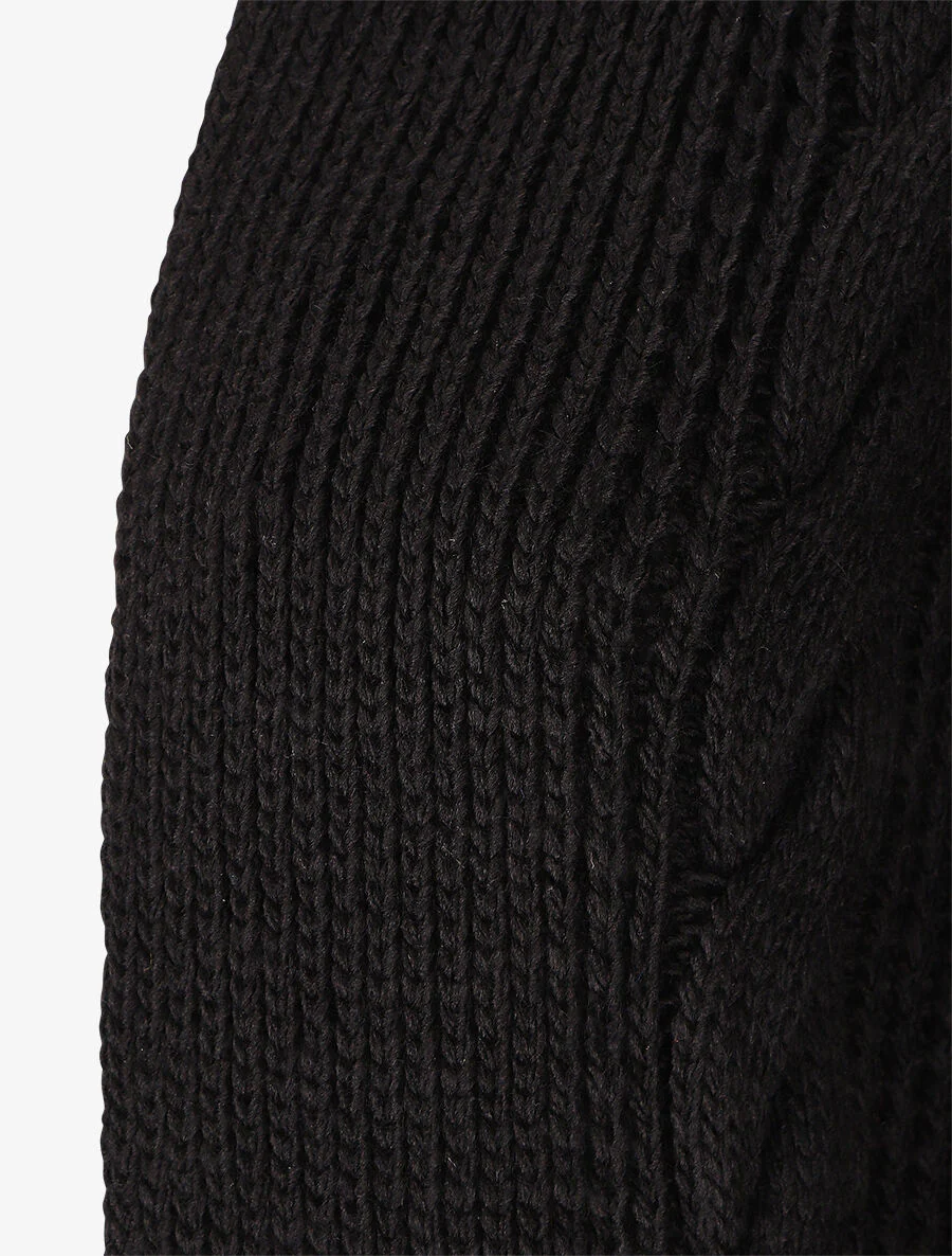 Lang open vest van mesh - zwart - Image 3