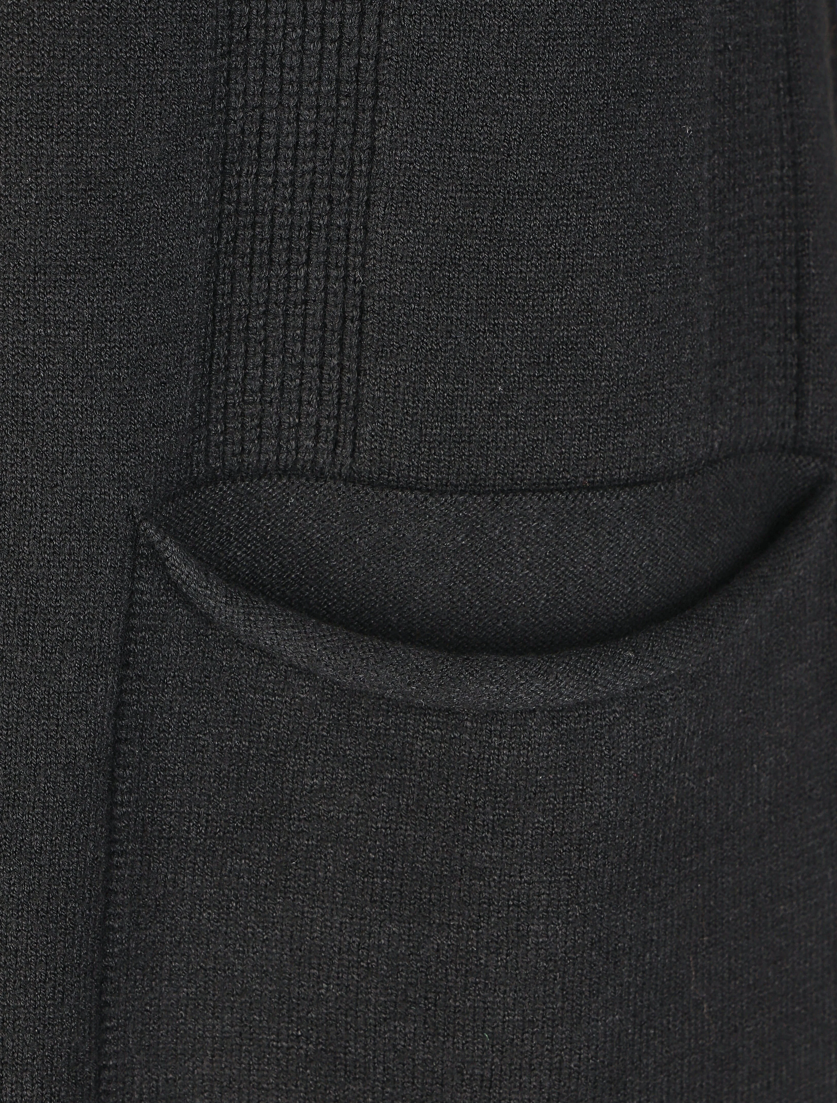 Lang vest met capuchon - Zwart - Image 3