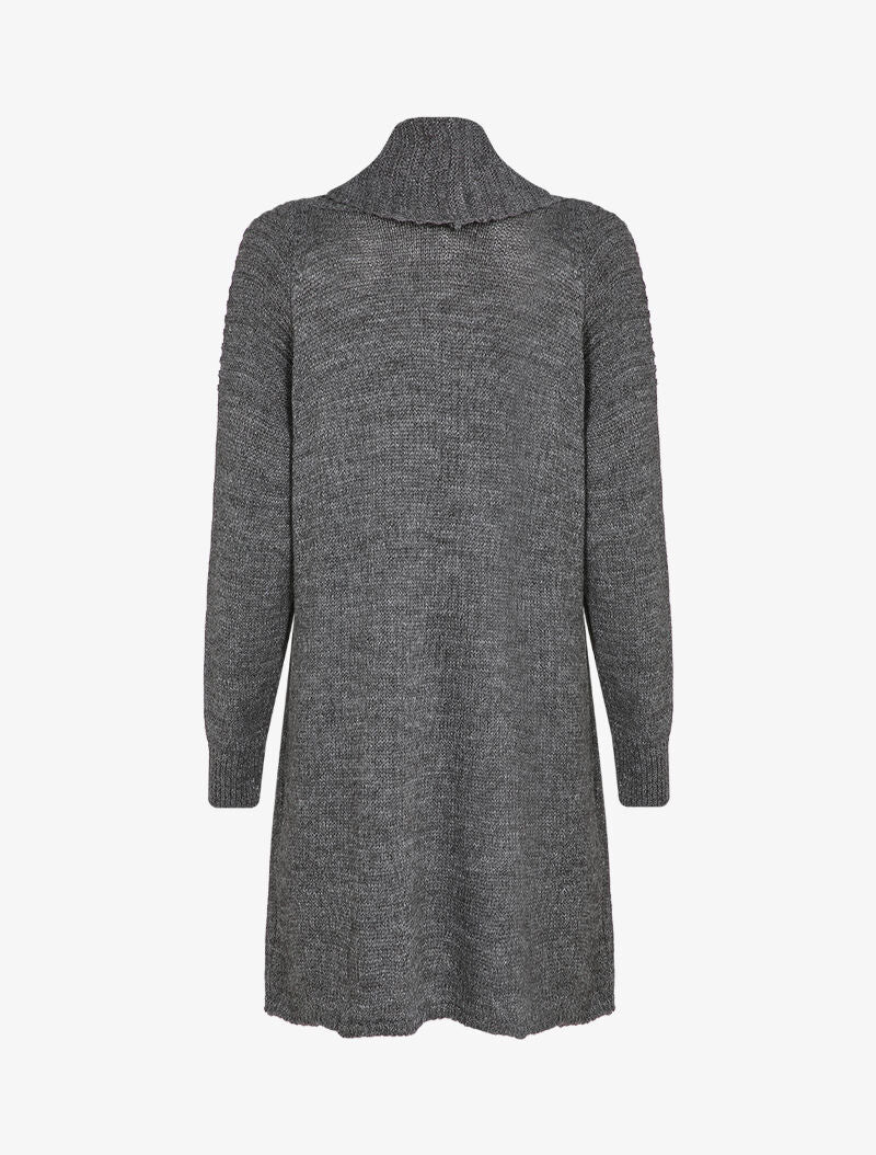 Halflang vest met sjaalkraag - Donkergrijs - Image 2