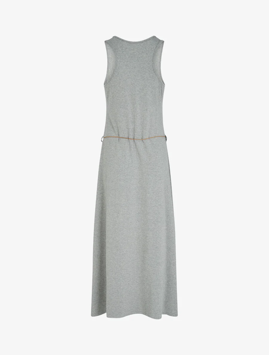 Lange basic mouwloze jurk - Grijs - Image 2