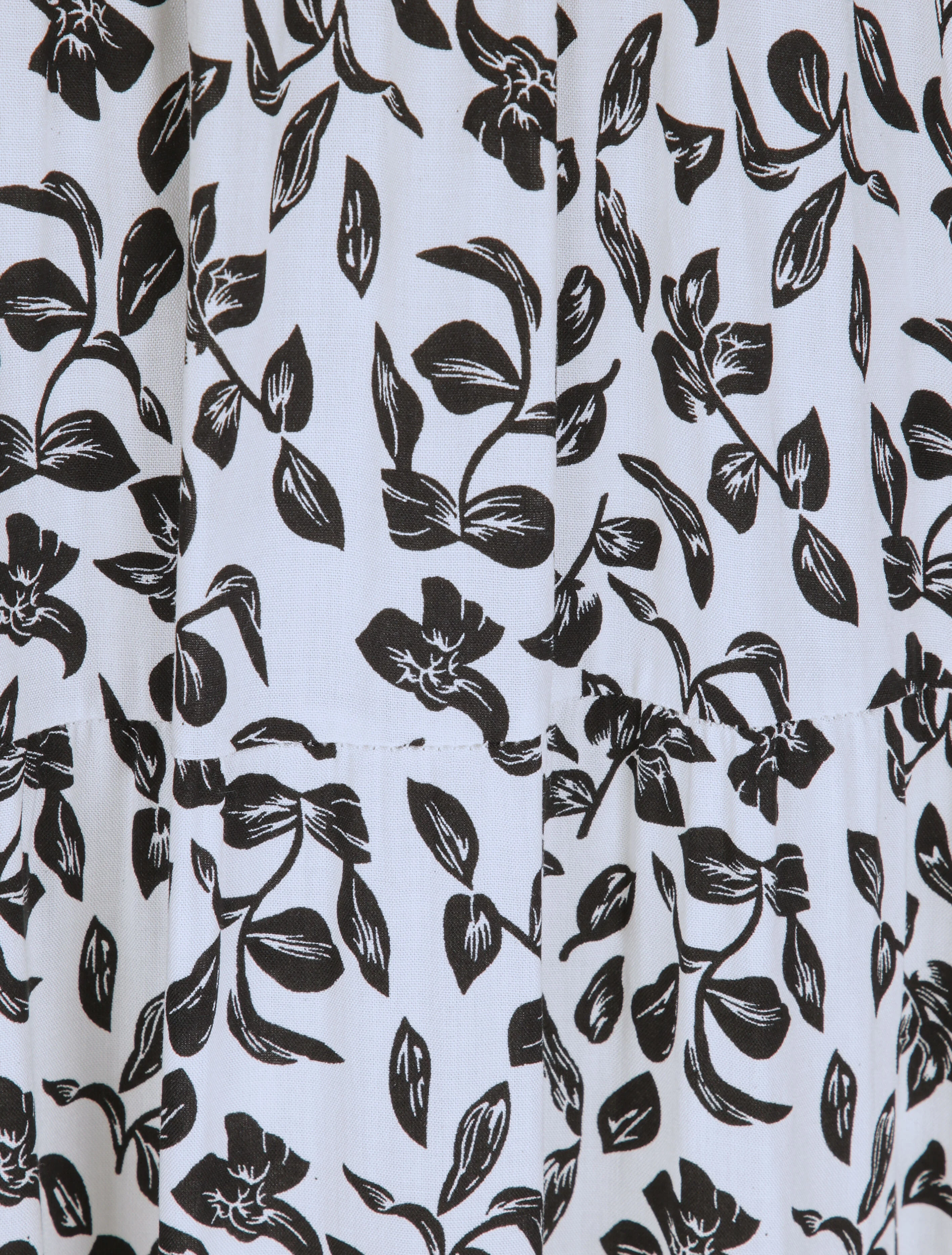 Lange bloemenprint jurk - wit - Image 3