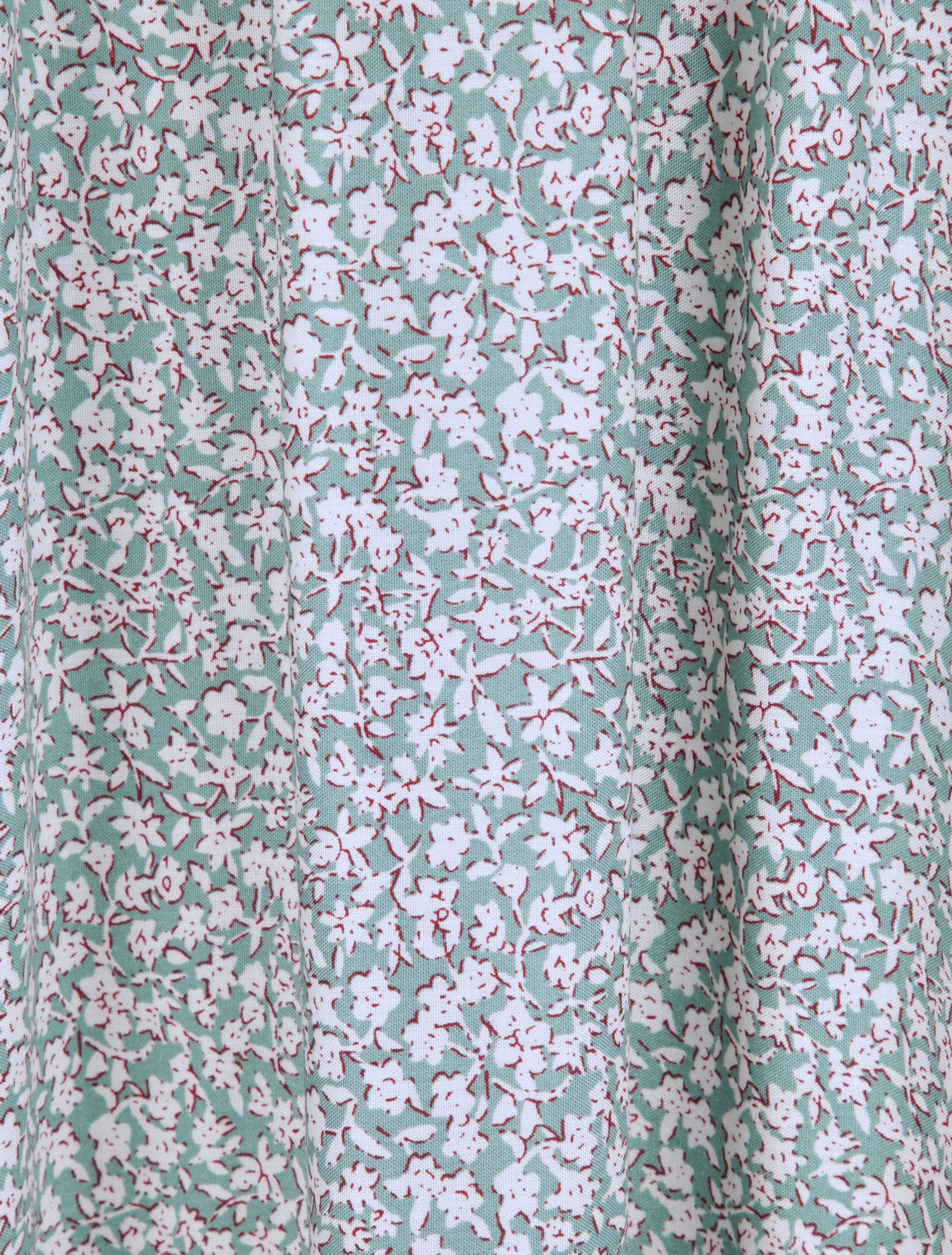 Lange bloemenprint jurk - Watergroen - Image 4