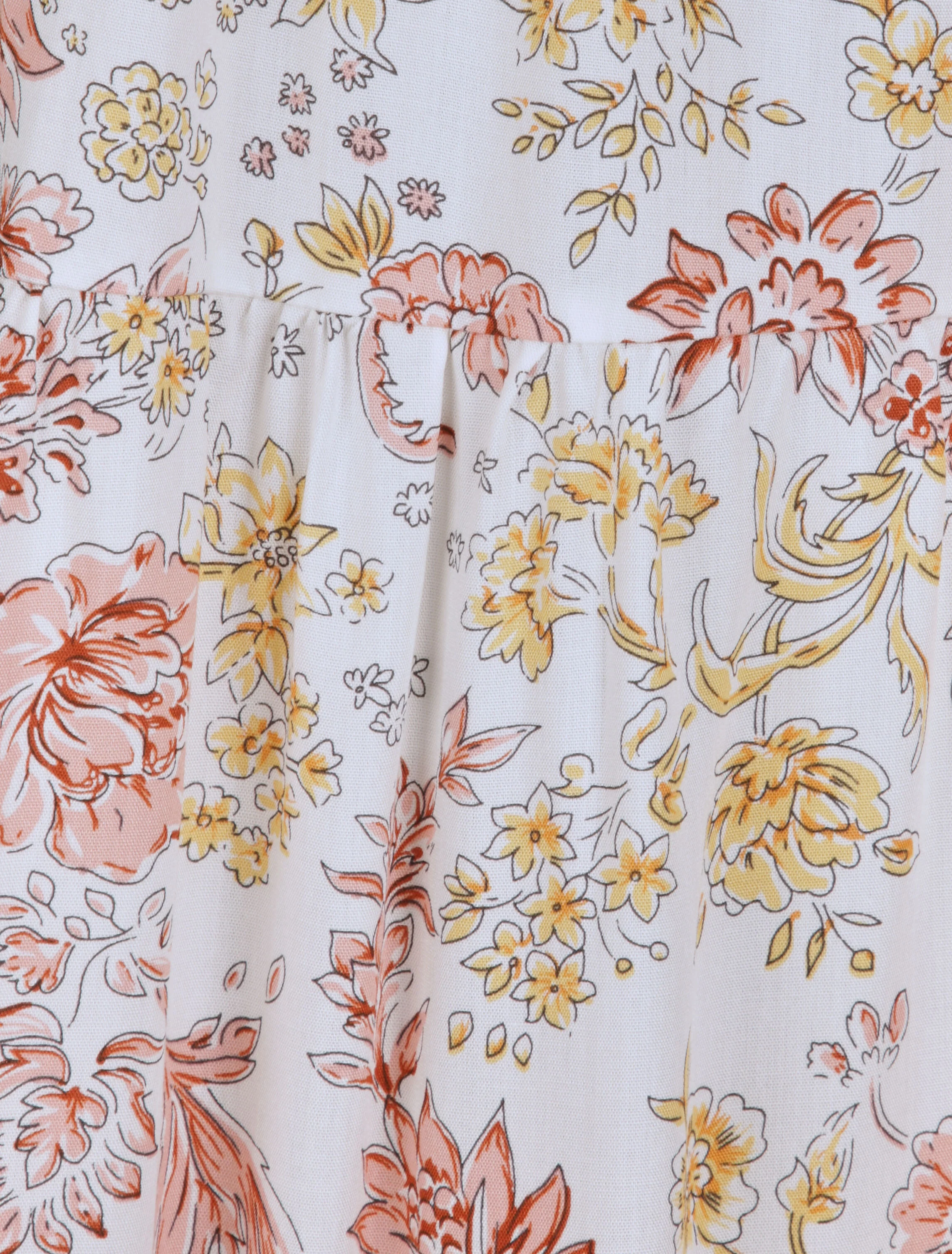 Lange bloemenprint jurk - Wit - Image 4