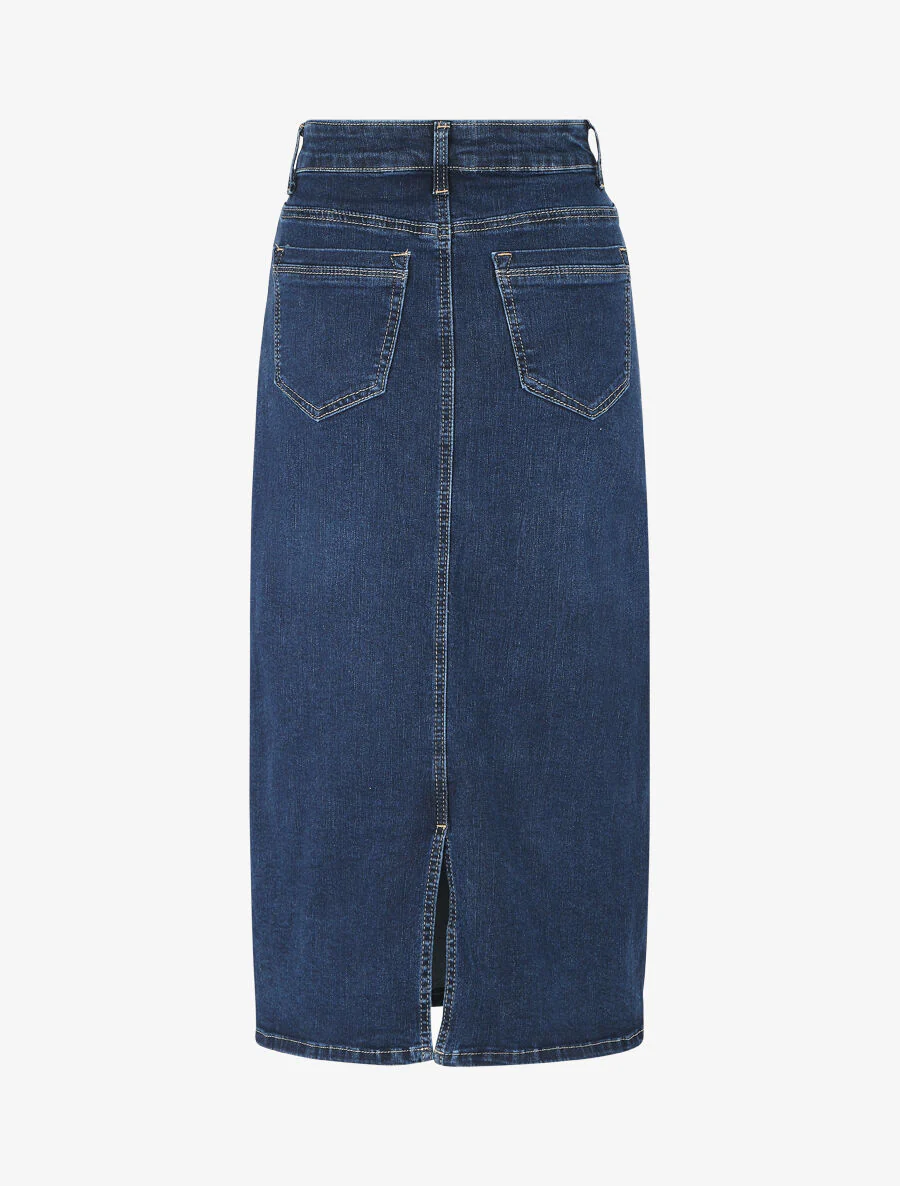 Lange denim rok - blauw - Image 2