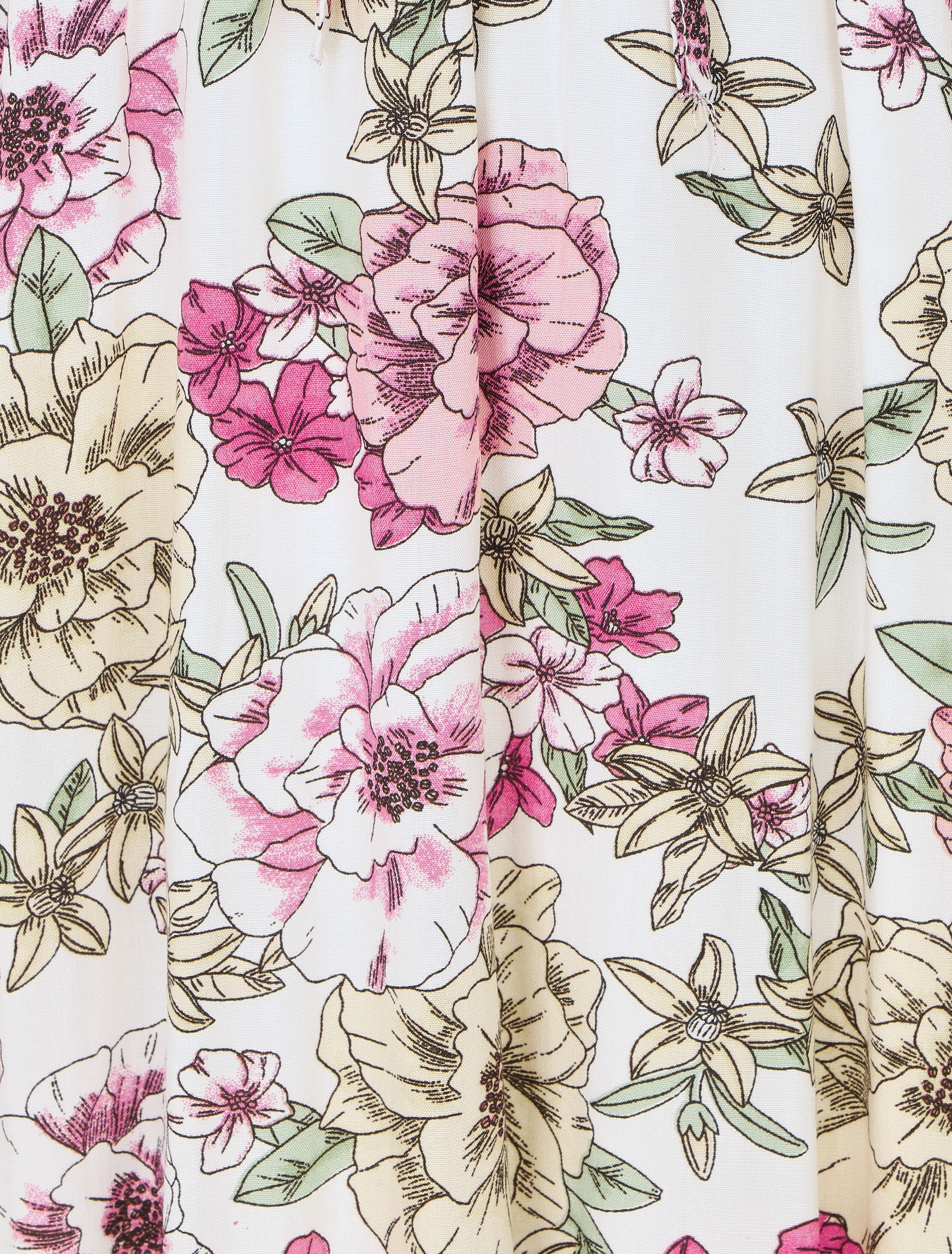Lange jurk met bloemenprint - wit - Image 3