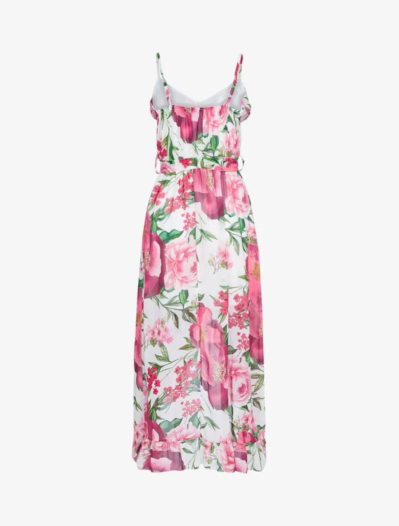 Lange jurk met bloemenprint - ecru - Image 2