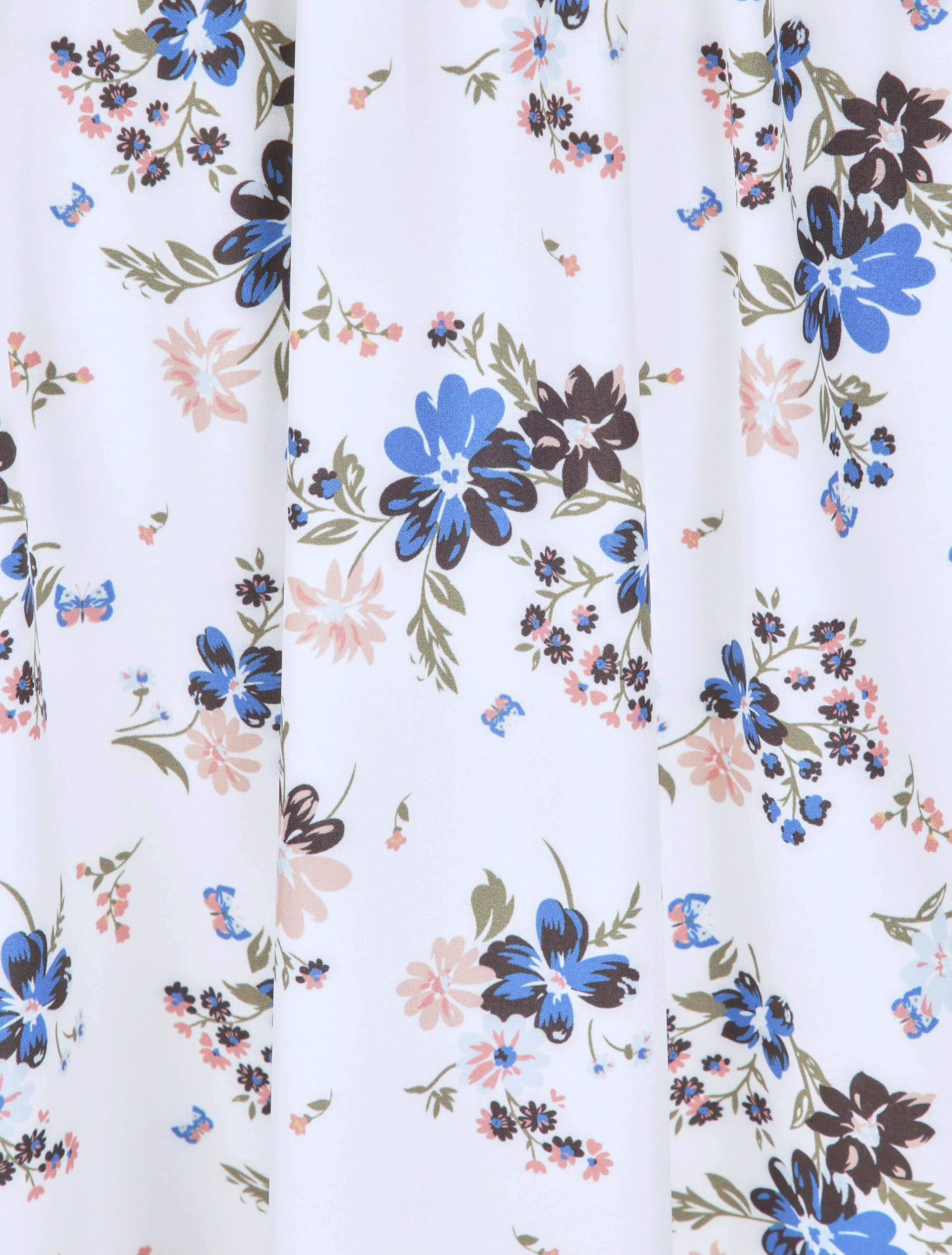 Lange jurk met kleine bloemenprint - Wit - Image 3