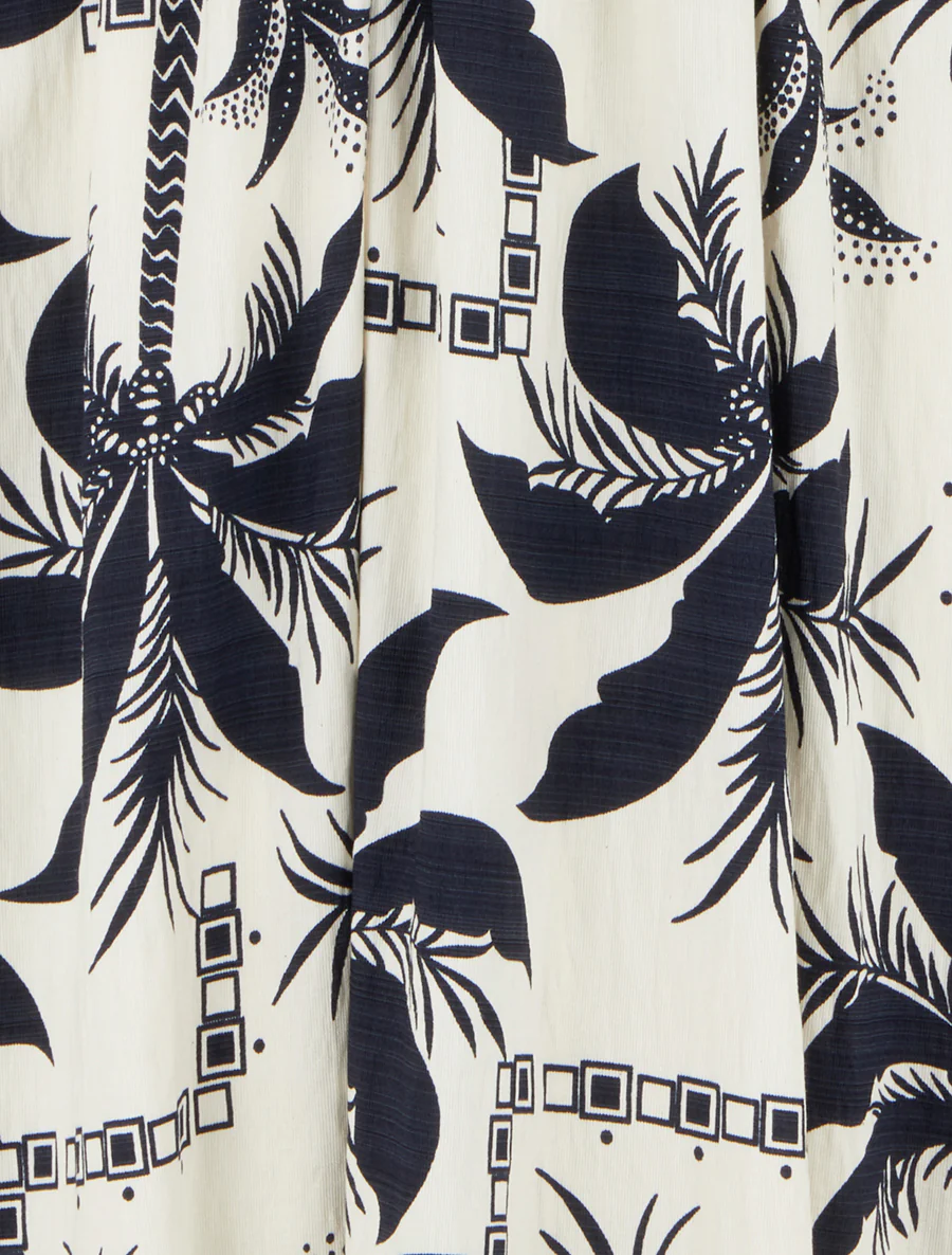 Lange jurk met palmprint - Marine - Image 3