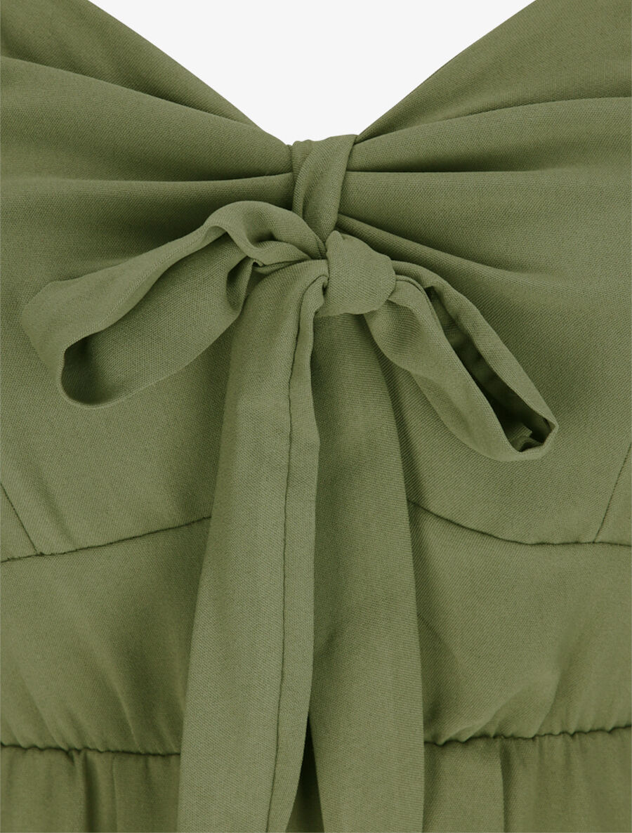 Lange knopstijl jurk - Kakigroen - Image 3