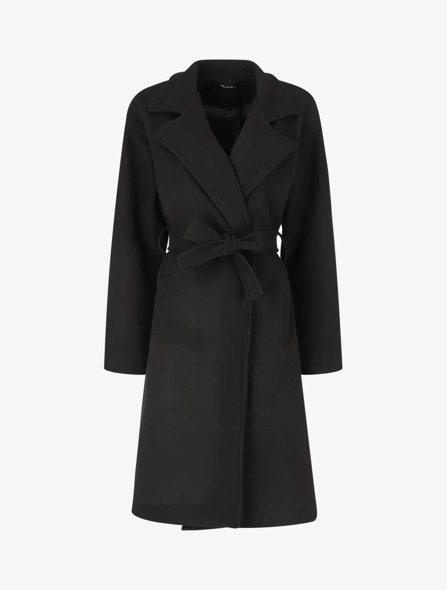 Lange oversized jas - Zwart