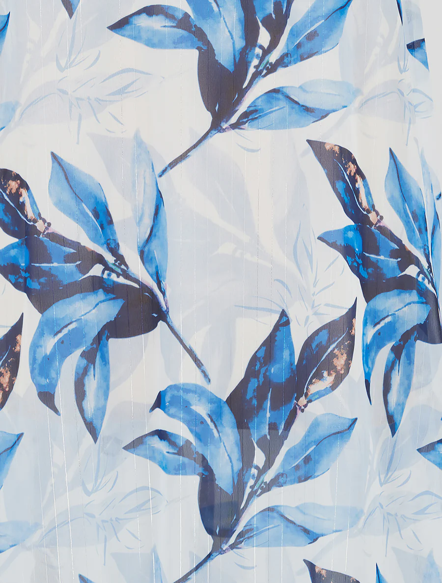 Lange rok met bloemenprint - Marine - Image 3