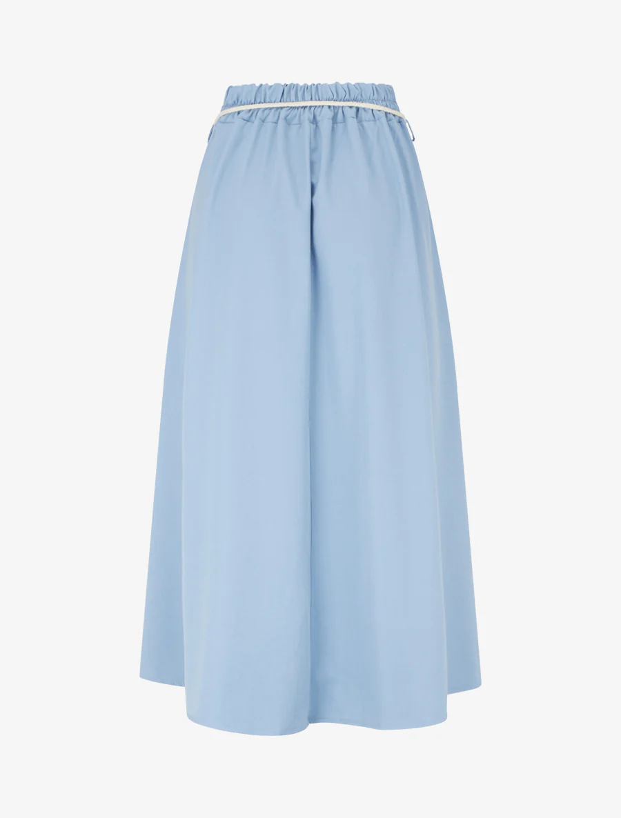 Lange rok met elastische tailleband - Lichtblauw - Image 2