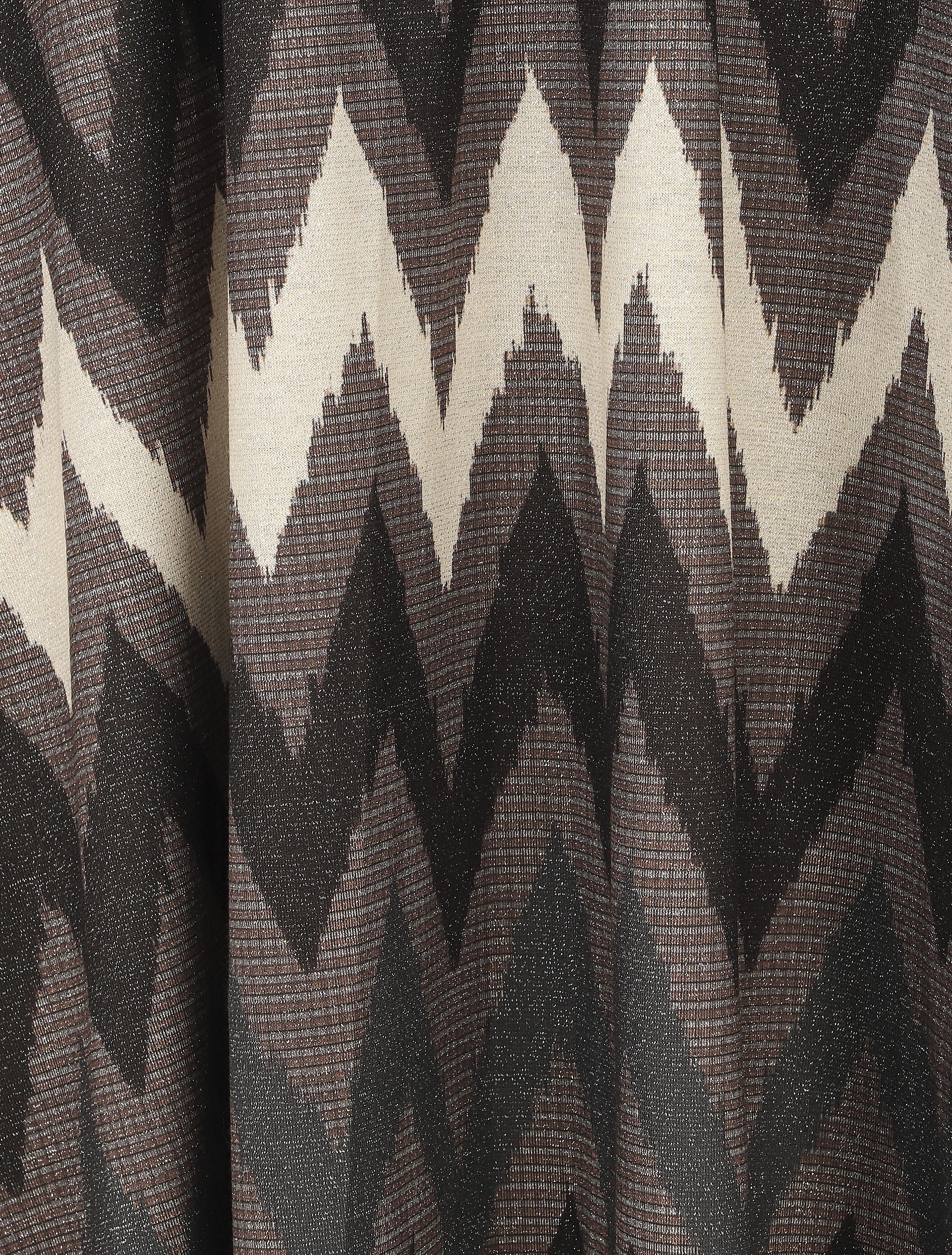Lange rok met iriserende zigzagprint - zwart - Image 3