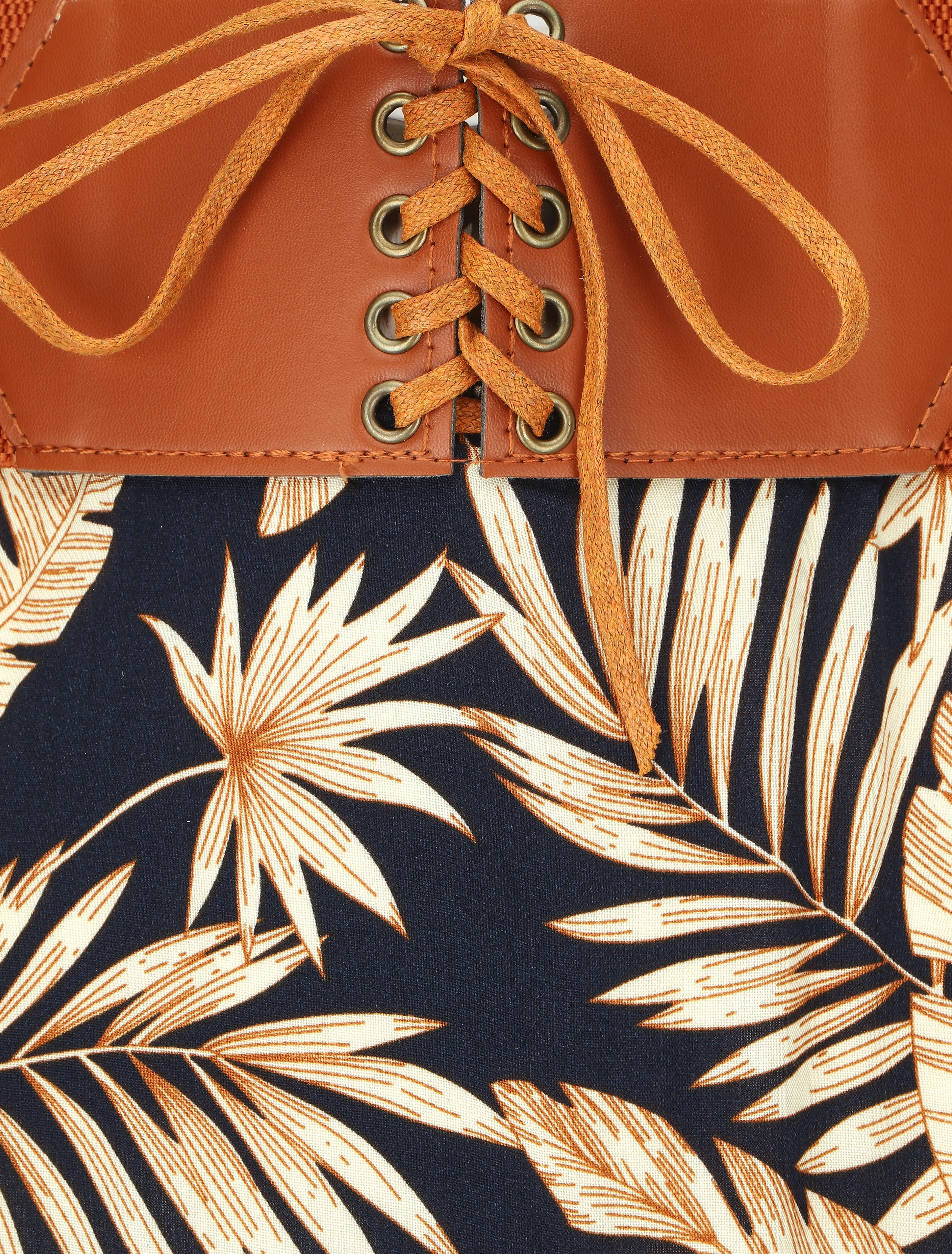 Lange rok met tropische print - Marineblauw - Image 4