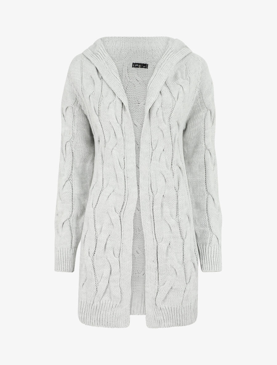 Halflang vest met capuchon - Lichtgrijs