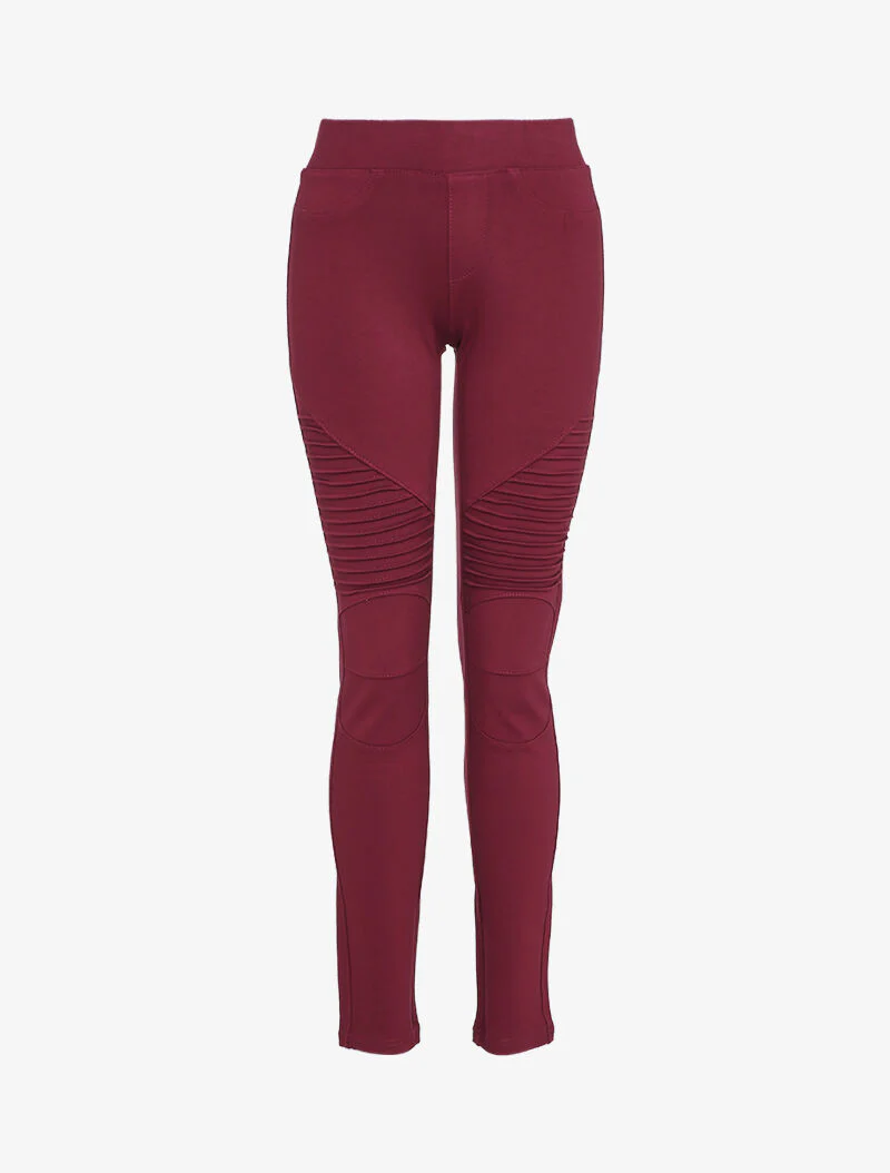 Legging met gestileerde dijbenen - bordeaux