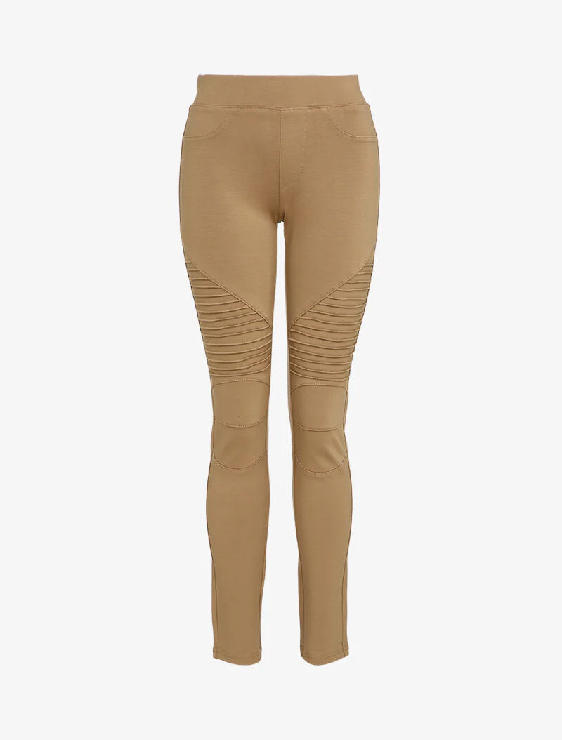 Legging met gestileerde dijbenen - taupe