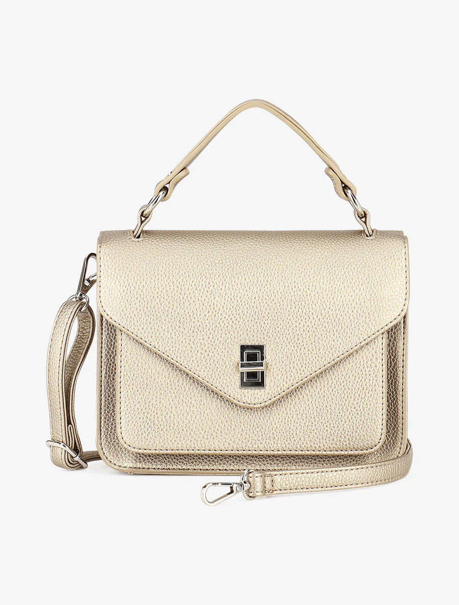 Lena handtas - Parelmoer taupe