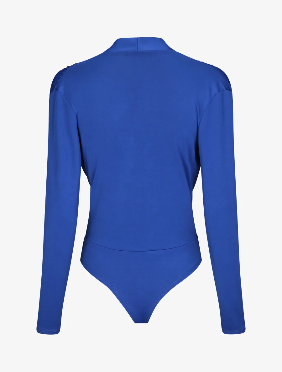 Body gedrapeerd met overslagkraag - Koningsblauw - Image 2