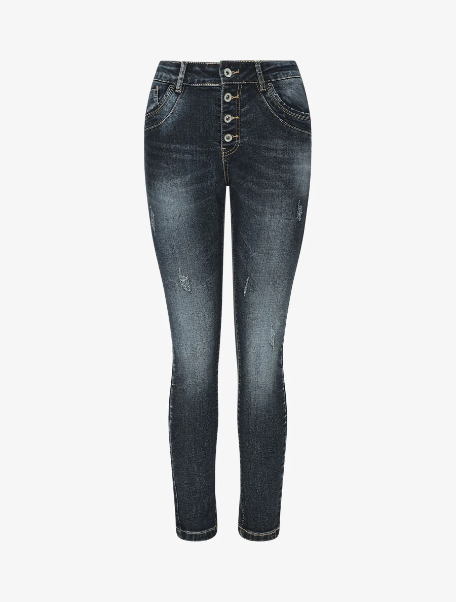 Licht gescheurde rechte jeans - blauw