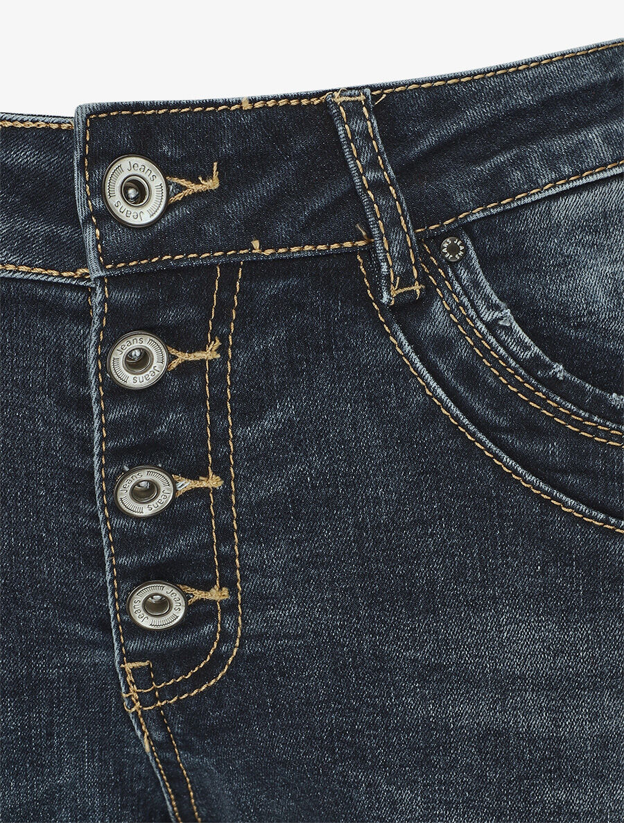 Licht gescheurde rechte jeans - blauw - Image 3