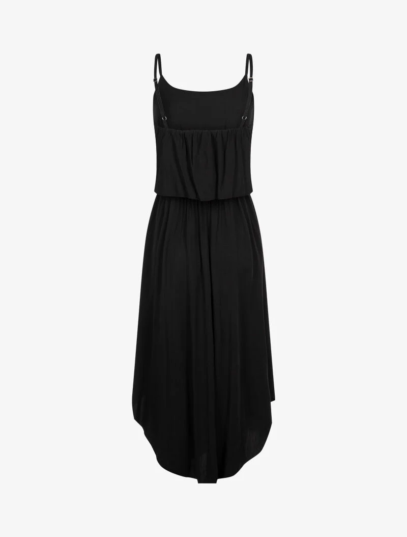 Lichte jurk met grote flap - Zwart - Image 2