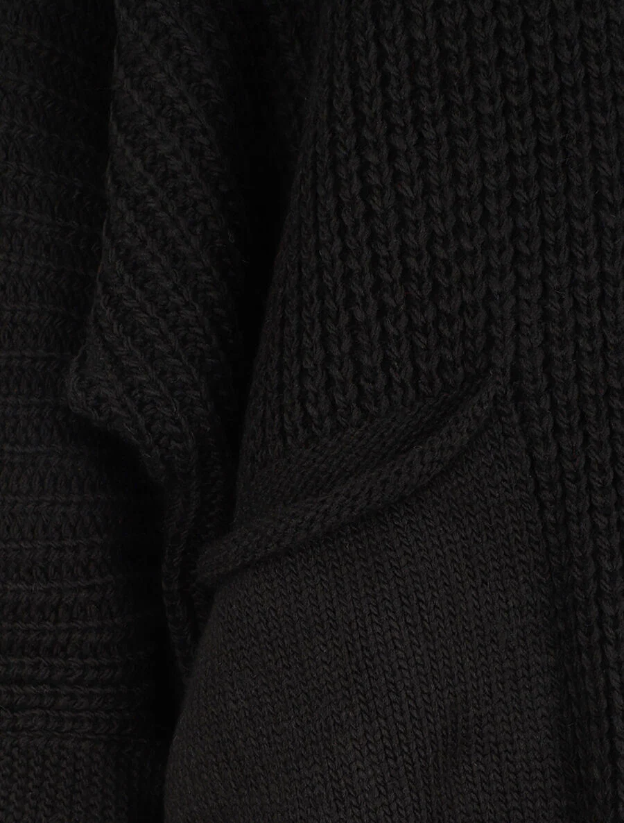 Losjes vallend halflang vest - Zwart - Image 3