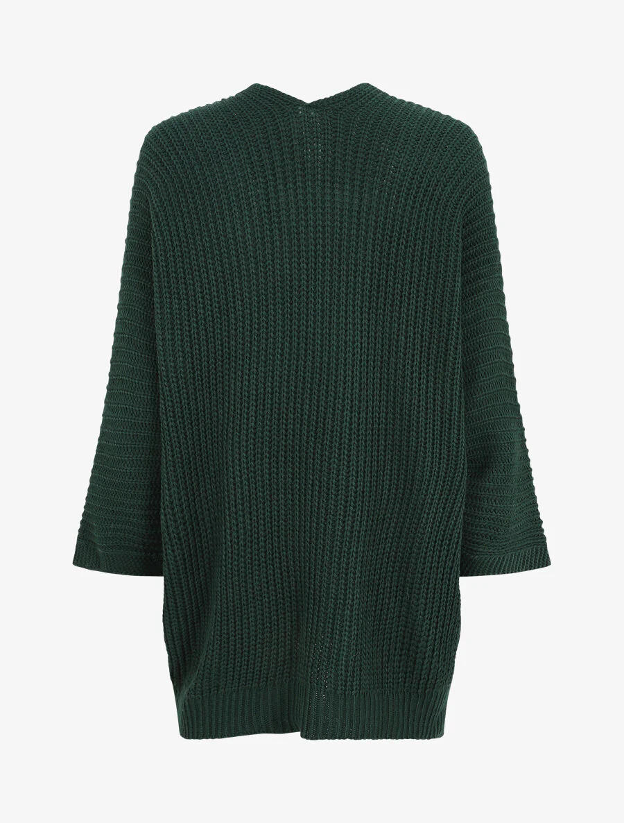 Losjes vallend halflang vest - Dennengroen - Image 2