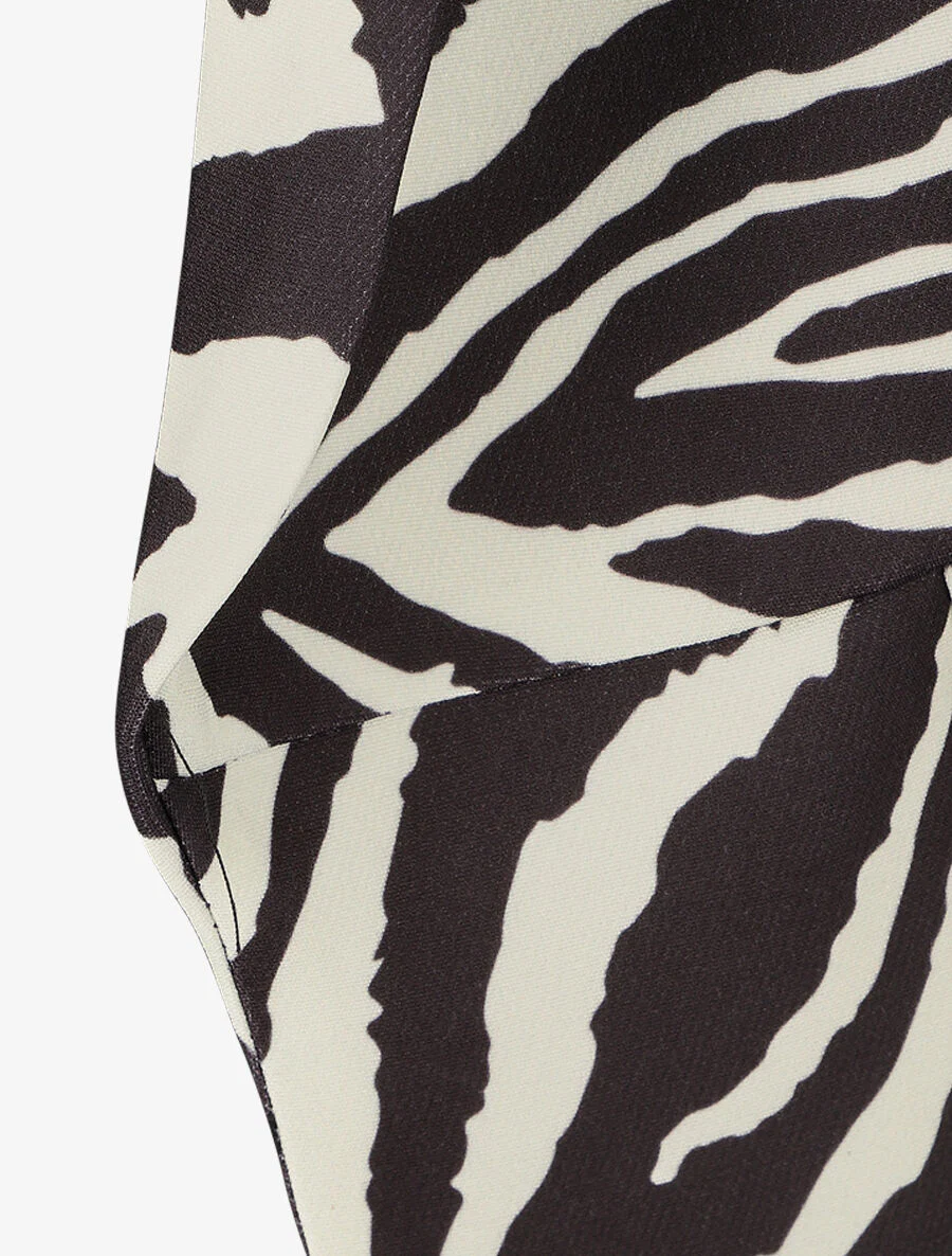Losse blazer met zebraprint - wit - Image 3