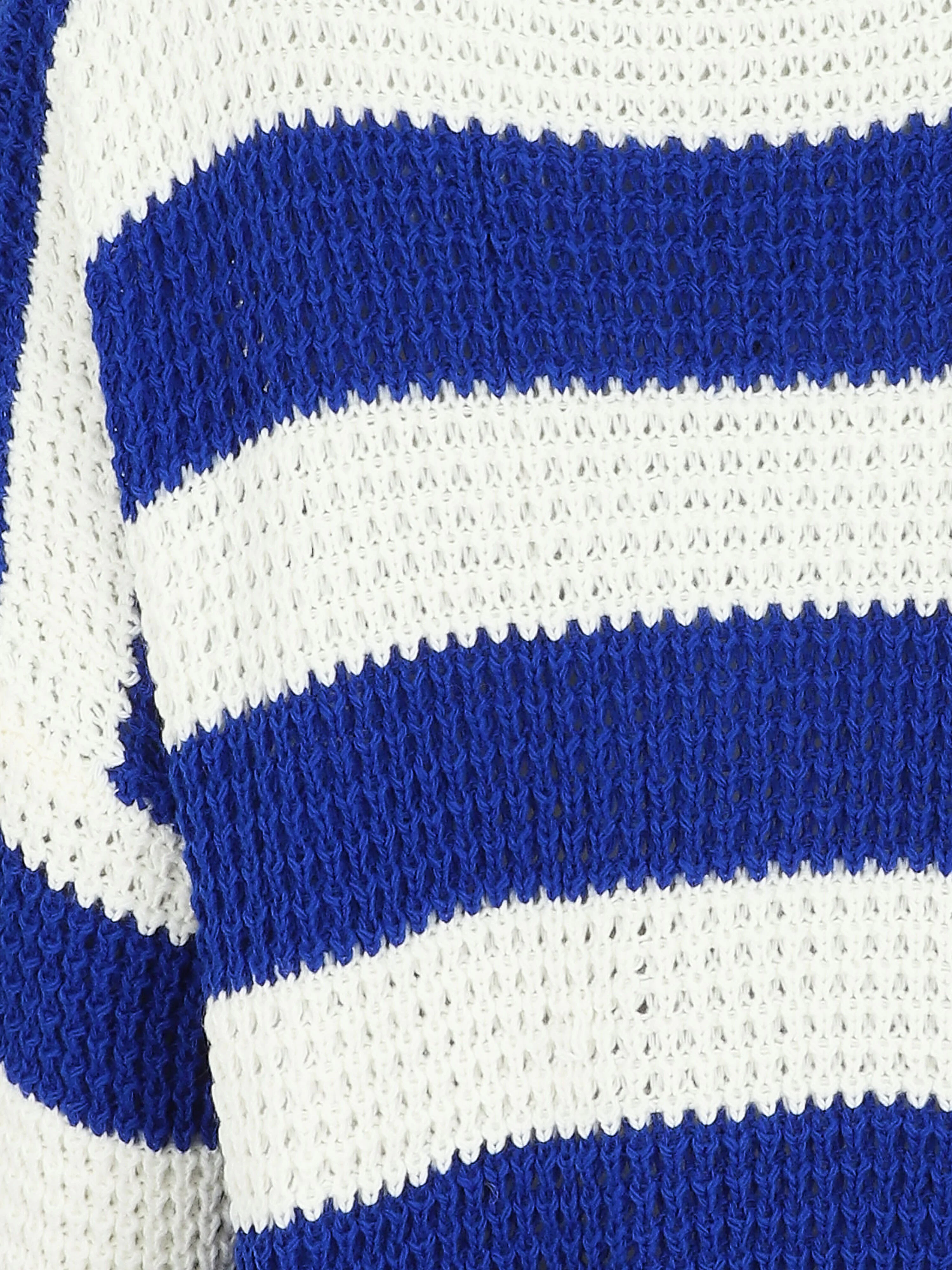 Losse gestreepte trui - Felblauw - Image 3