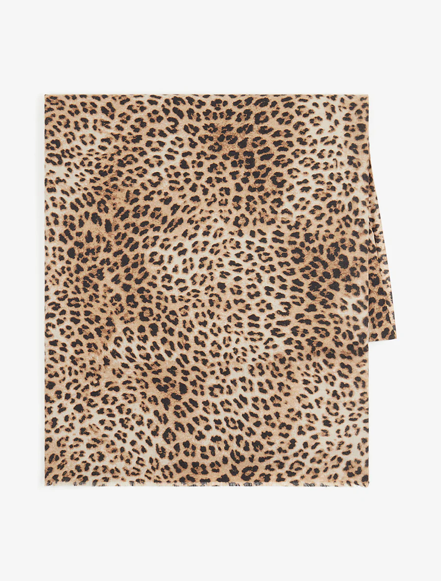 Luipaardprint sjaal - Kameel - Image 2