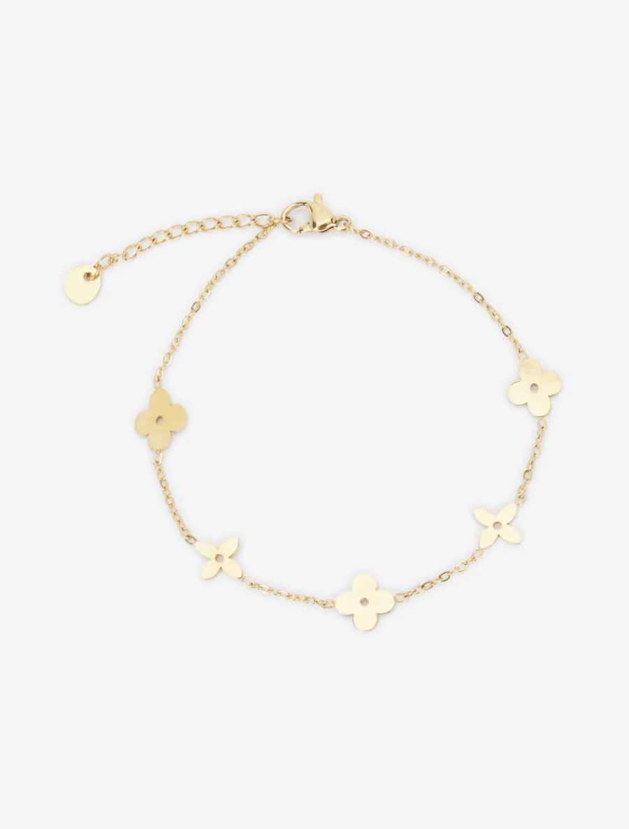Madeliefjesmotief armband - Goud - Image 2