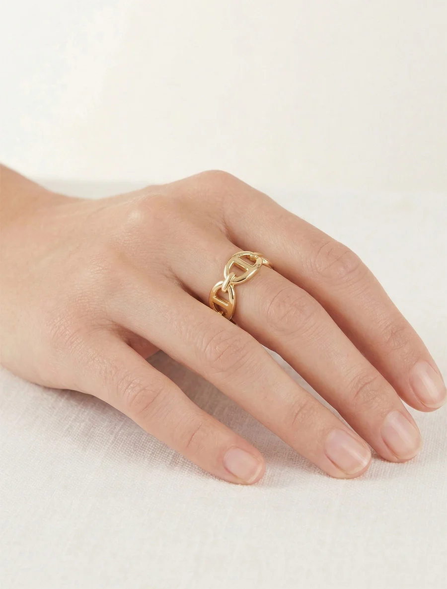 Marine schakelring - Goud