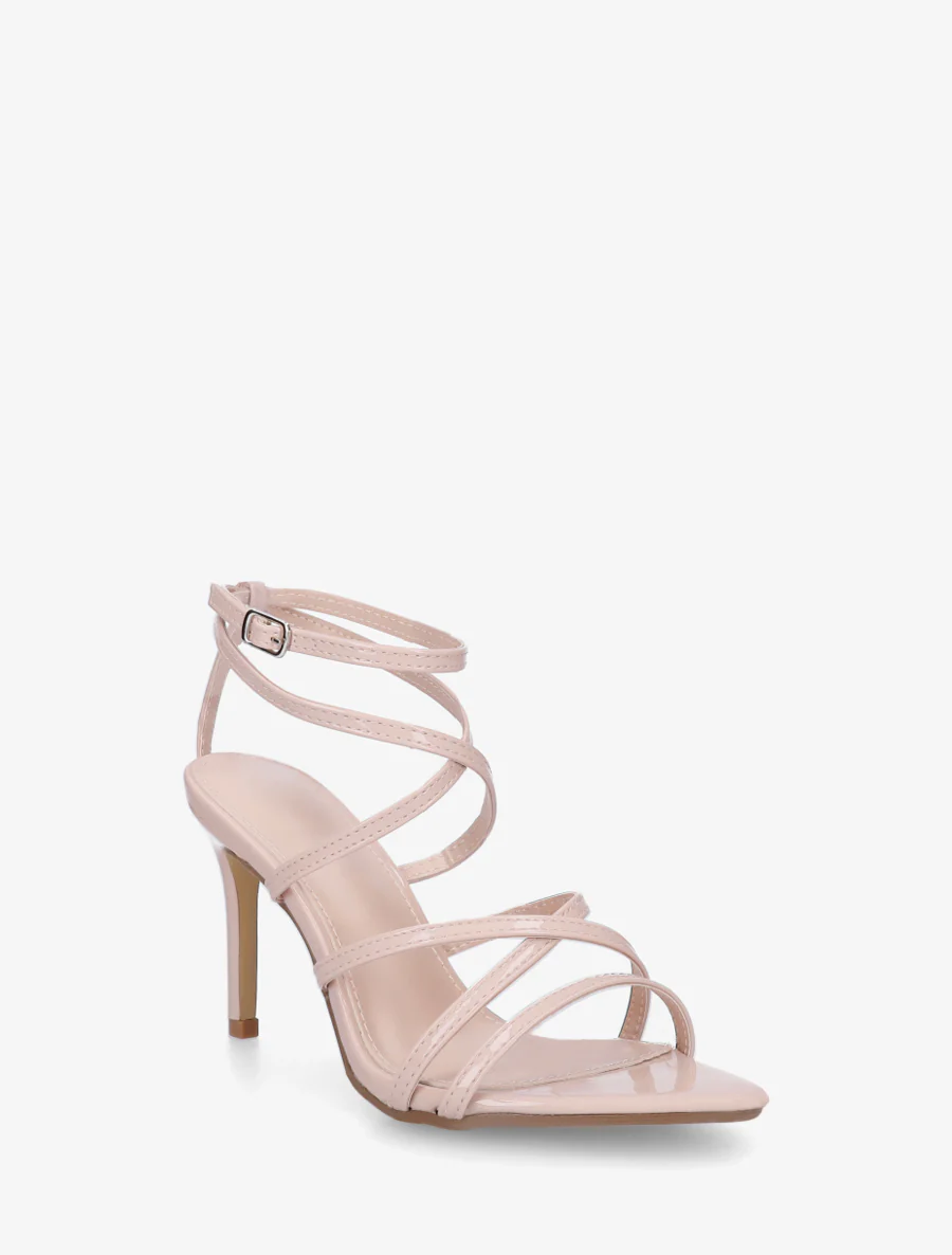 Meerriem sandalen met naaldhak - Beige - Image 2