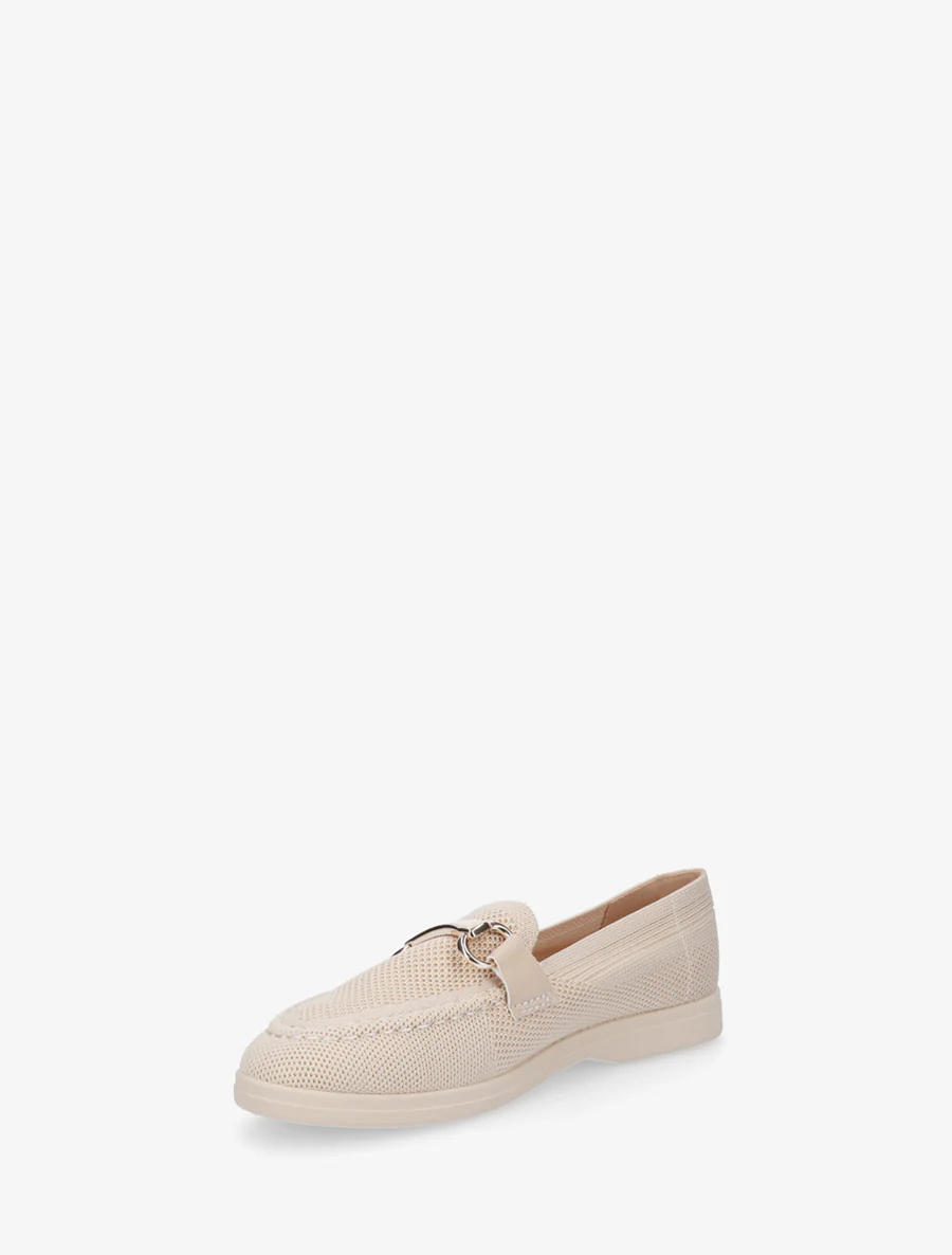 Mesh loafers met decoratieve gesp - Beige - Image 3