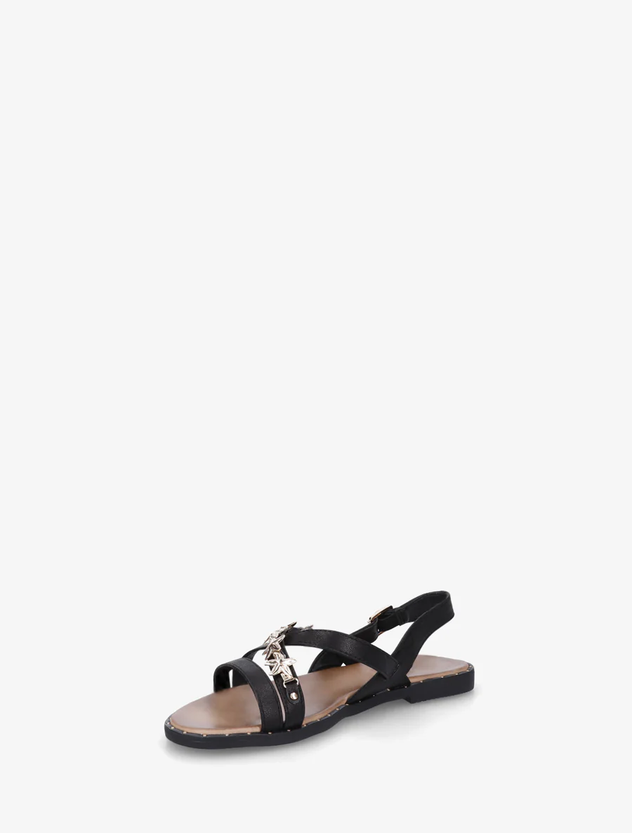 Met juwelen versierde sandalen met zeesterstuds - Zwart - Image 3