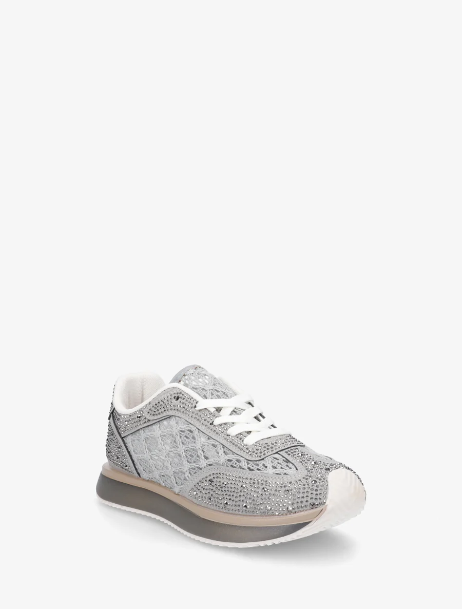Met strass geborduurde sneakers - Groen van de aanslag - Image 2