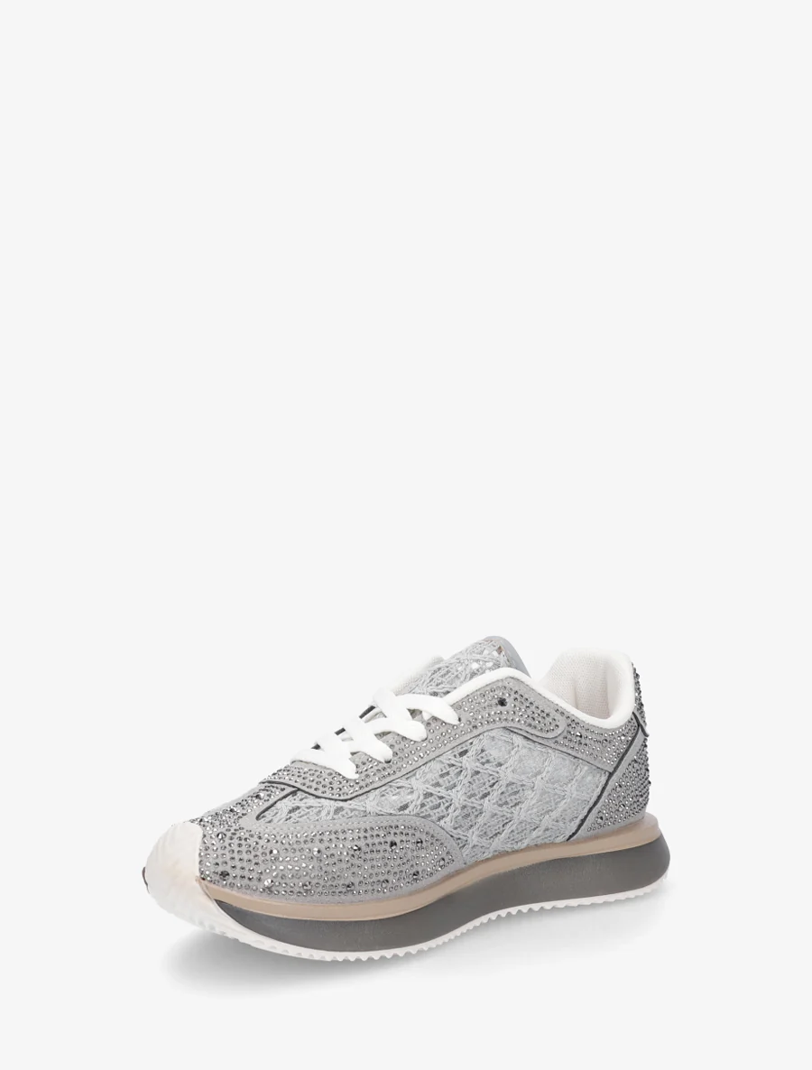 Met strass geborduurde sneakers - Groen van de aanslag - Image 3